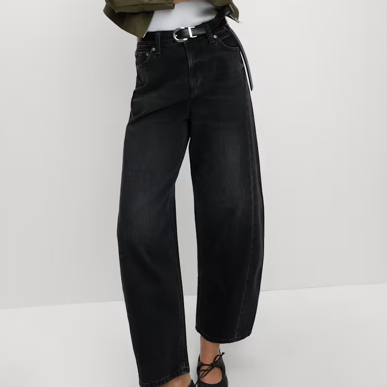 M&amp;amp;S, Mid Rise Barrel Leg Jeans