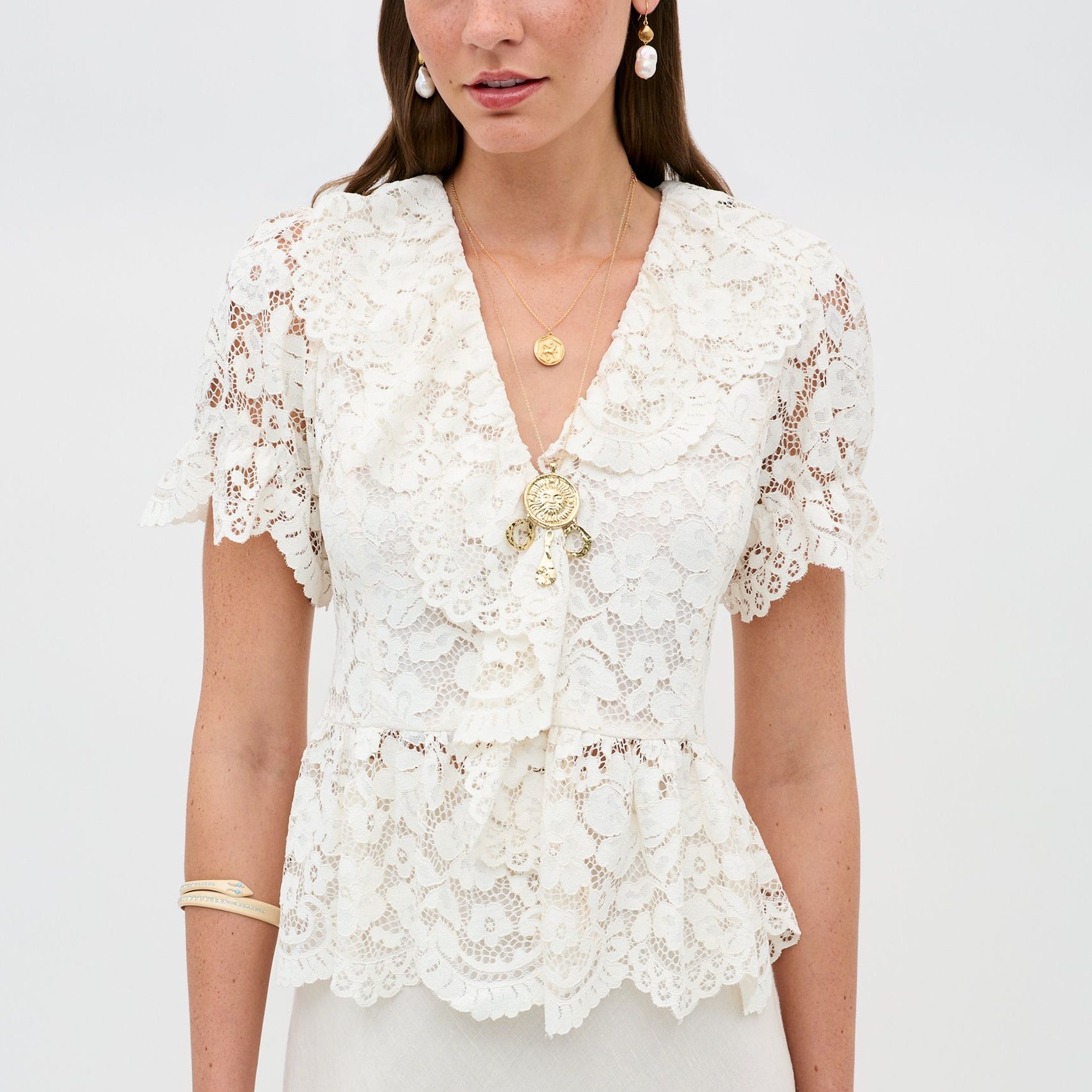 Dollie Lace Top in Cream