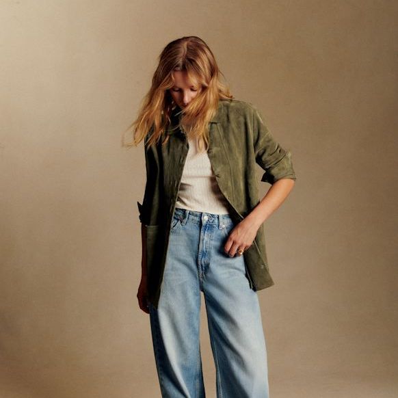 Will Jacket - Suede Olive Green - Goat Leather - S&amp;eacute;zane