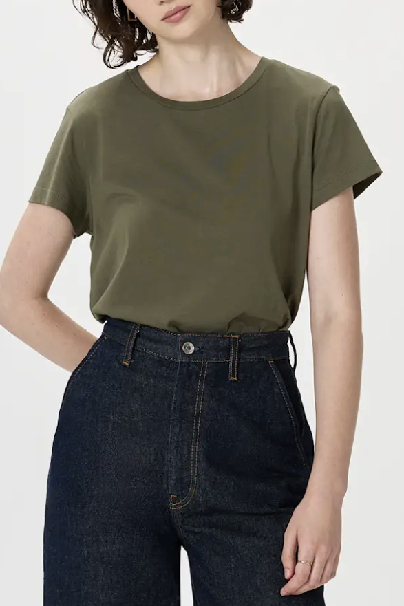 Quince, Cotton Modal Crewneck Swing Tee