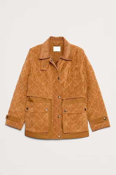 Banana Republic, Quilted Chenille & Canvas Field Jacket