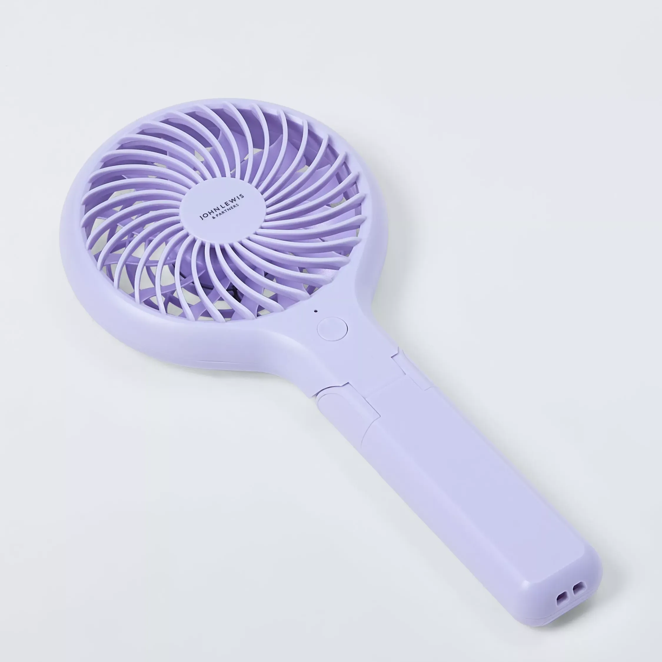 John Lewis Handheld &amp;amp; Foldable Desk Fan, 4 Inch, Lilac