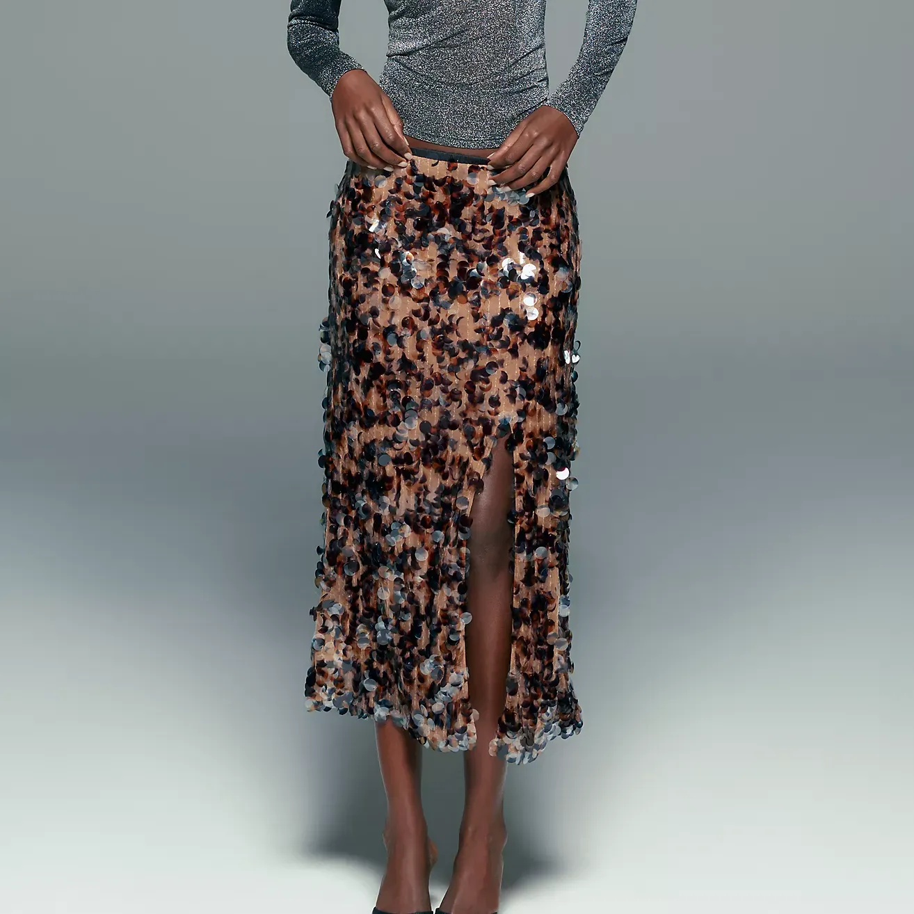 Maeve Sequin Midi Skirt