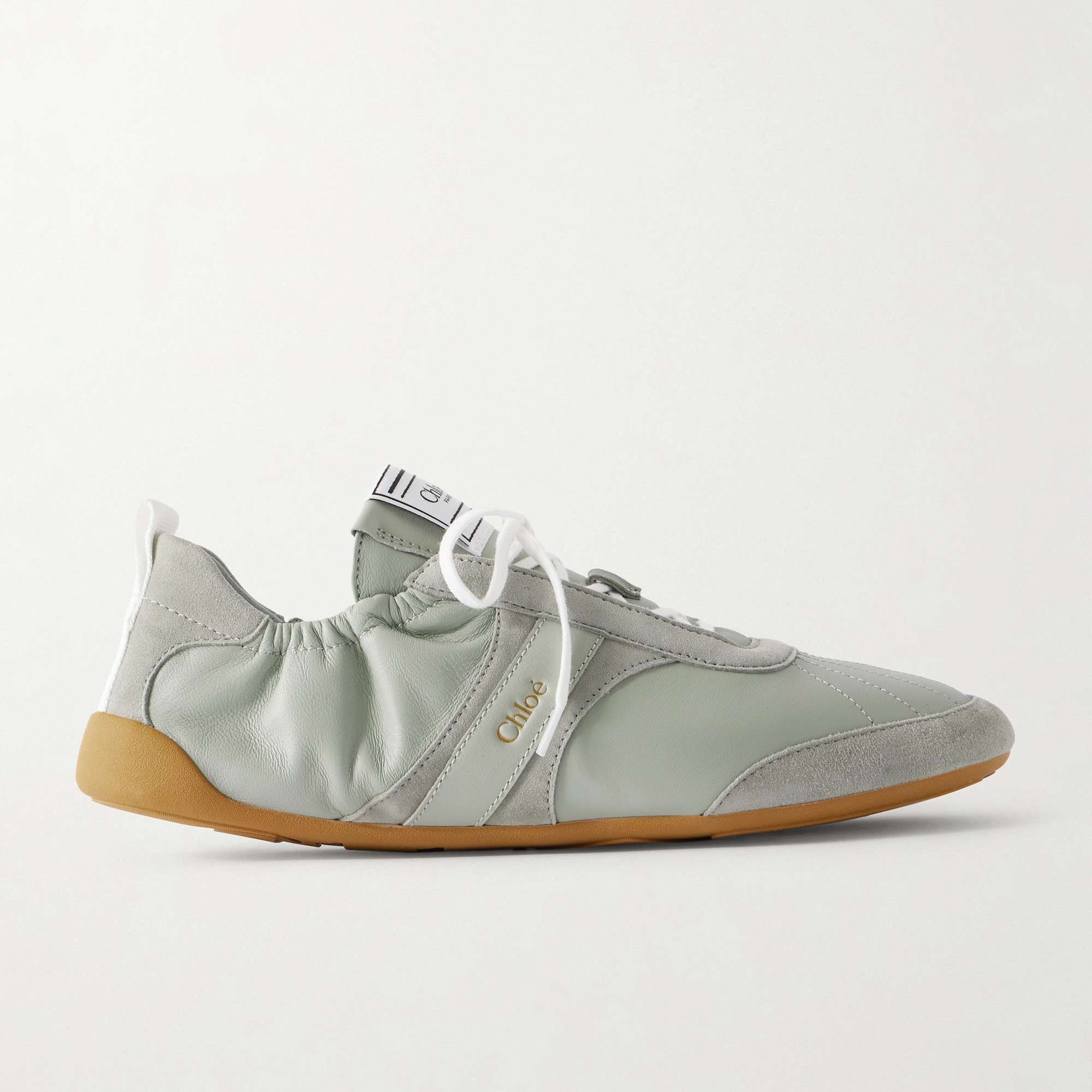 Kick Suede and Leather Sneakers