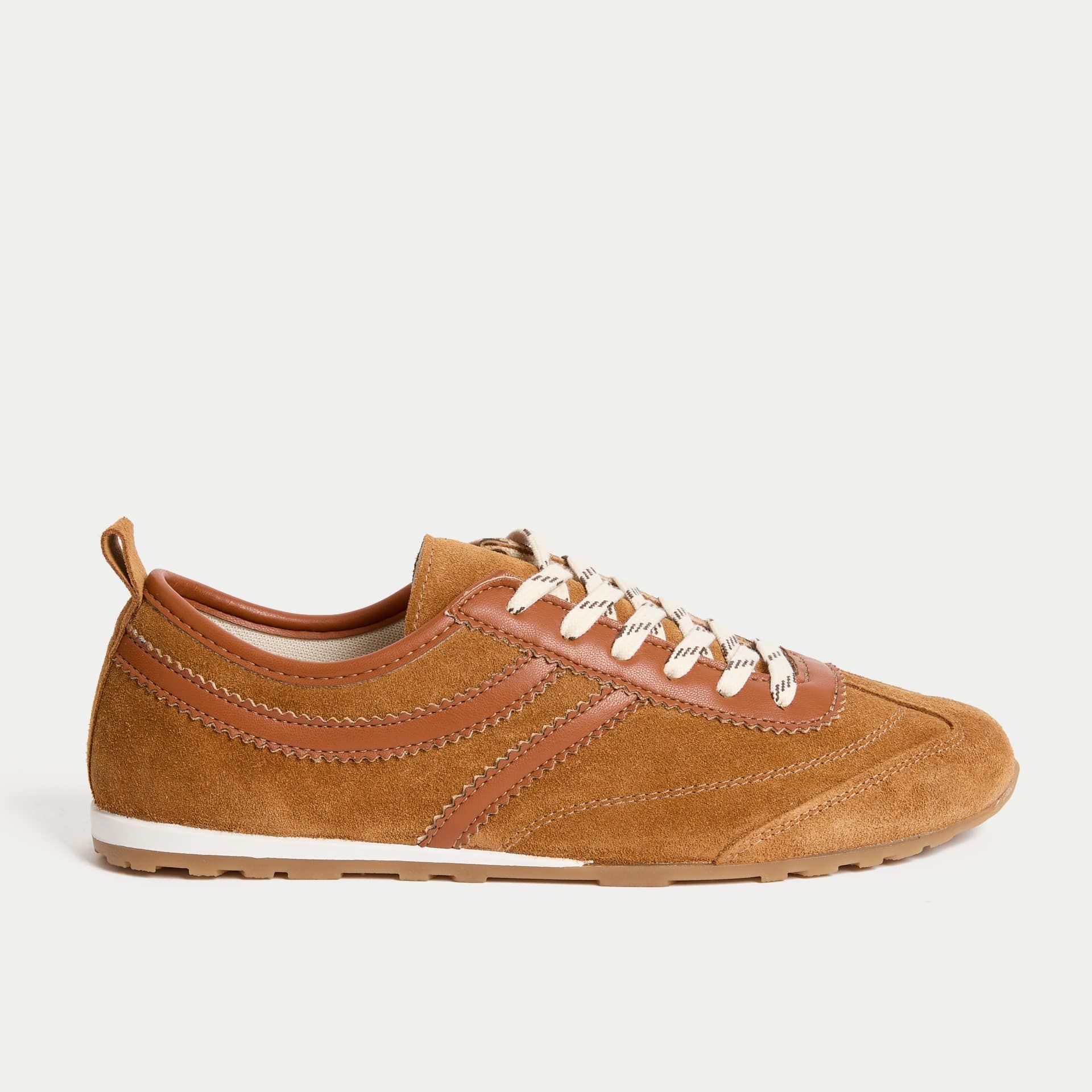 Suede Side Stripe Retro Runner Trainers