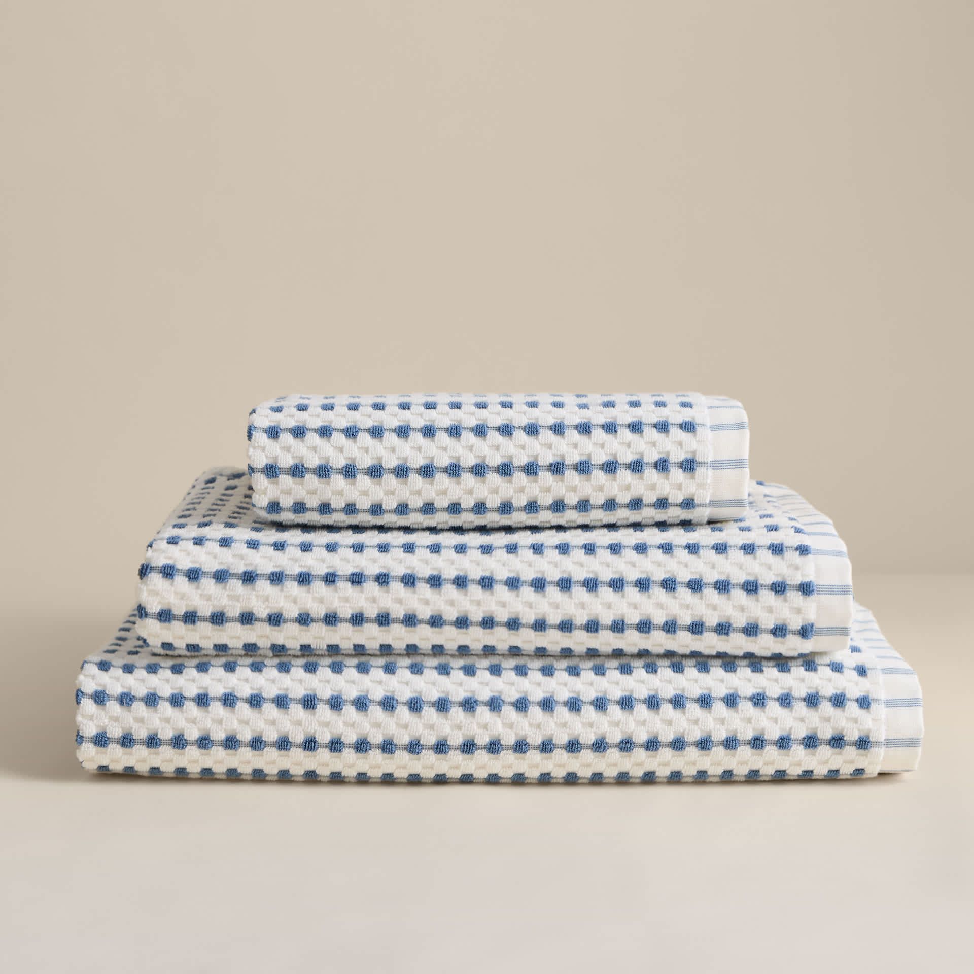 Pure Cotton Spotty Striped Towel