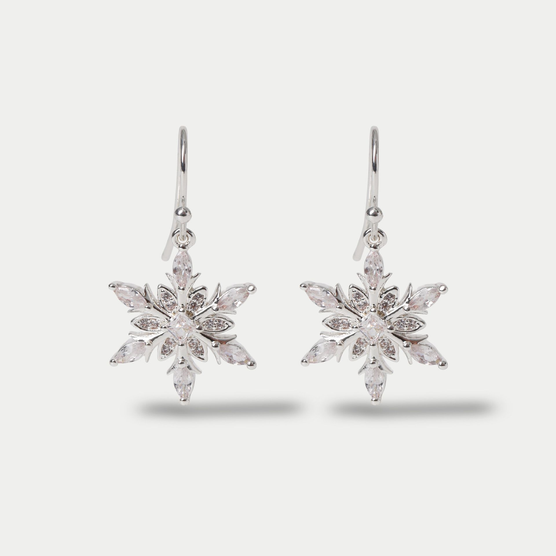 Snowflake Drop Earrings