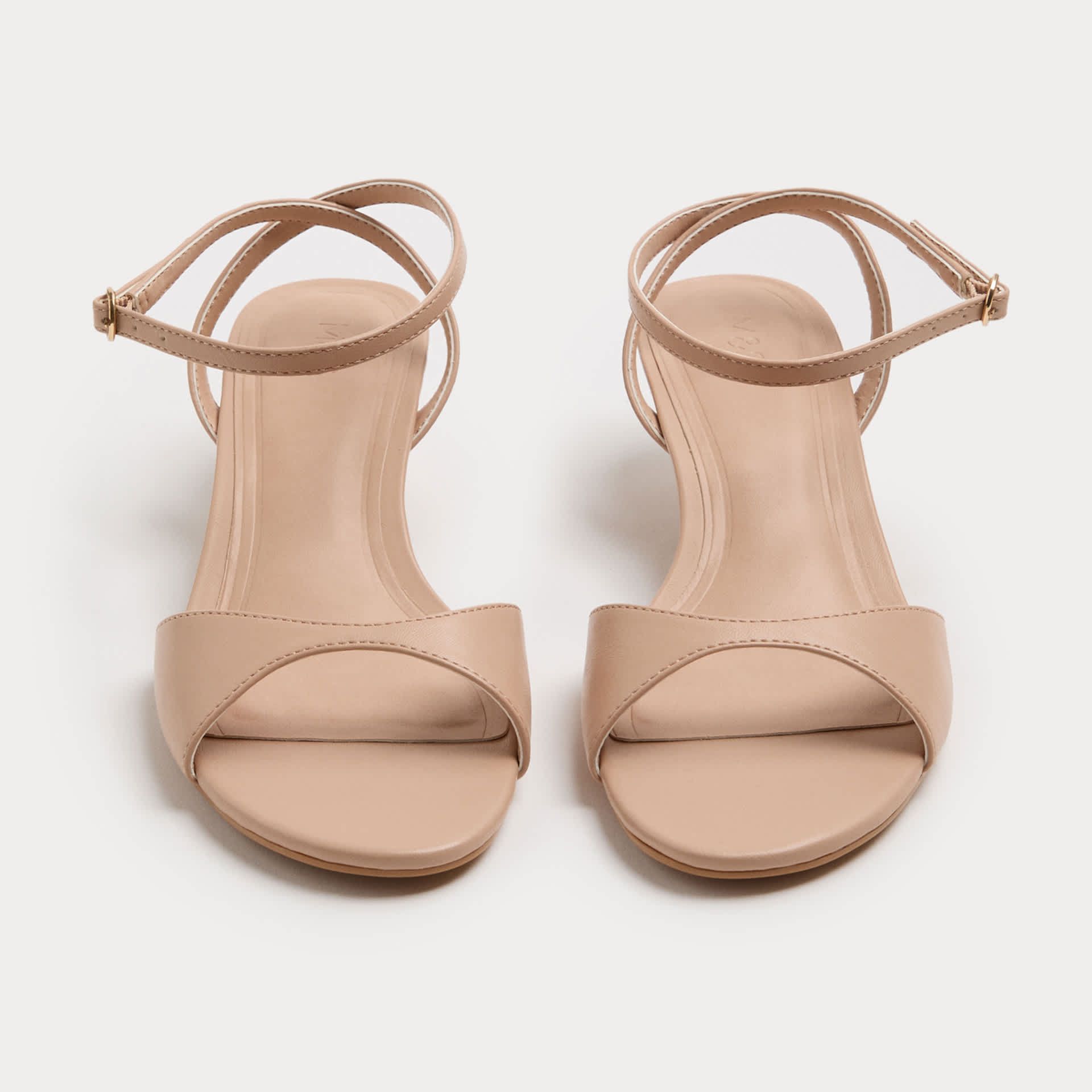 Ankle Strap Kitten Heel Peep Toe Sandals