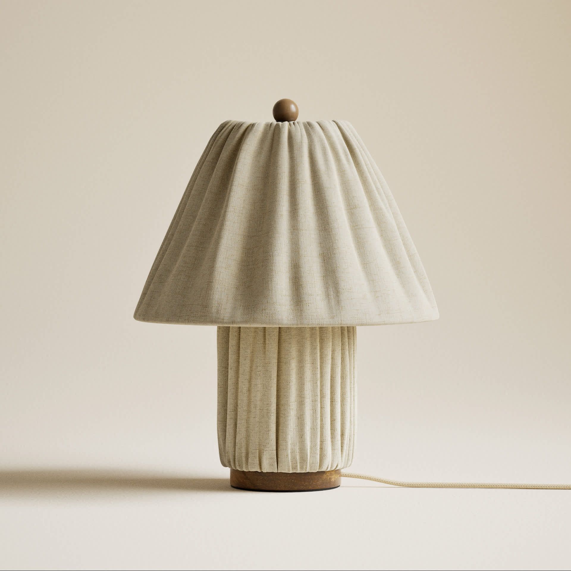 Soft Pleated Fabric Table Lamp