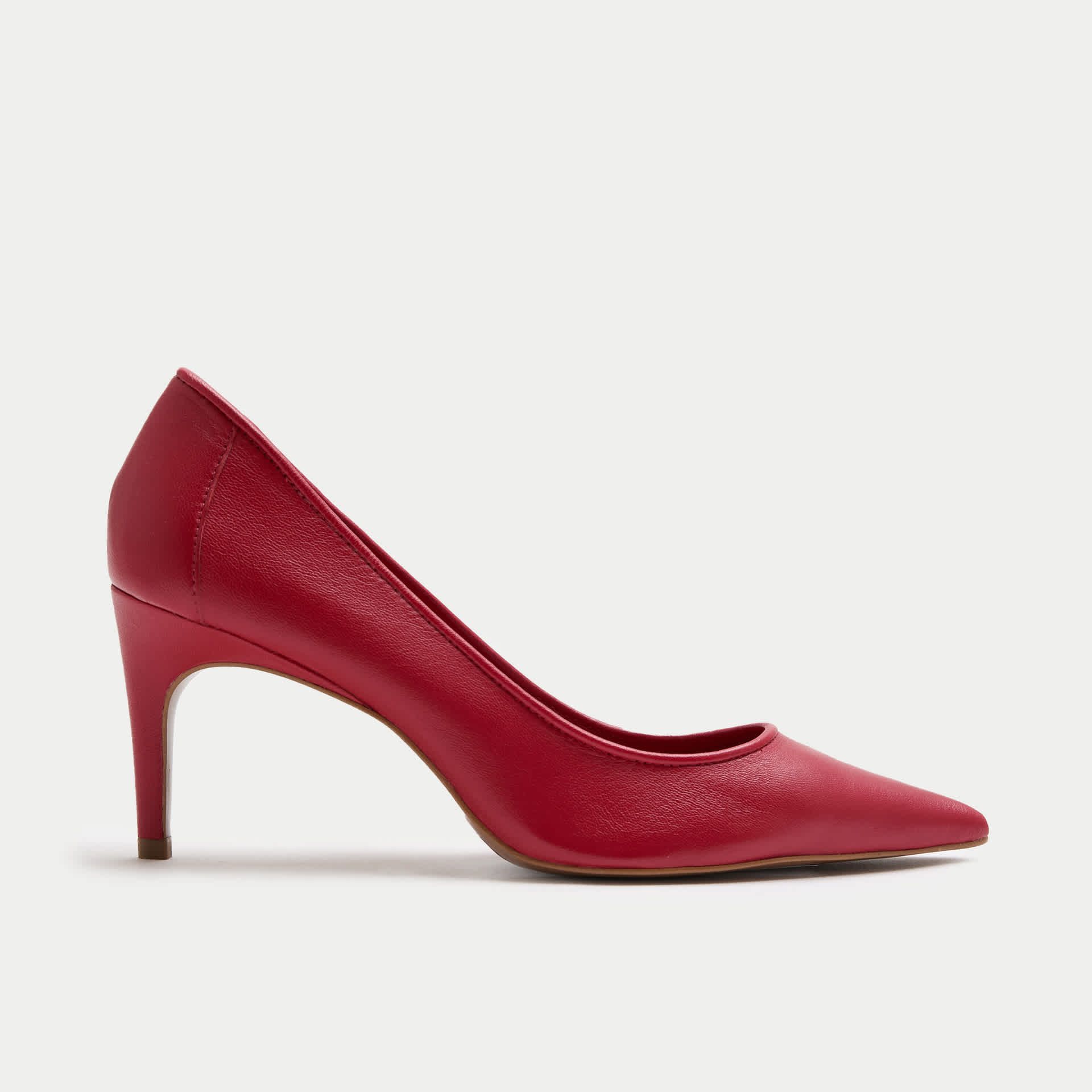 Leather Stiletto Heel Pointed Court Shoes