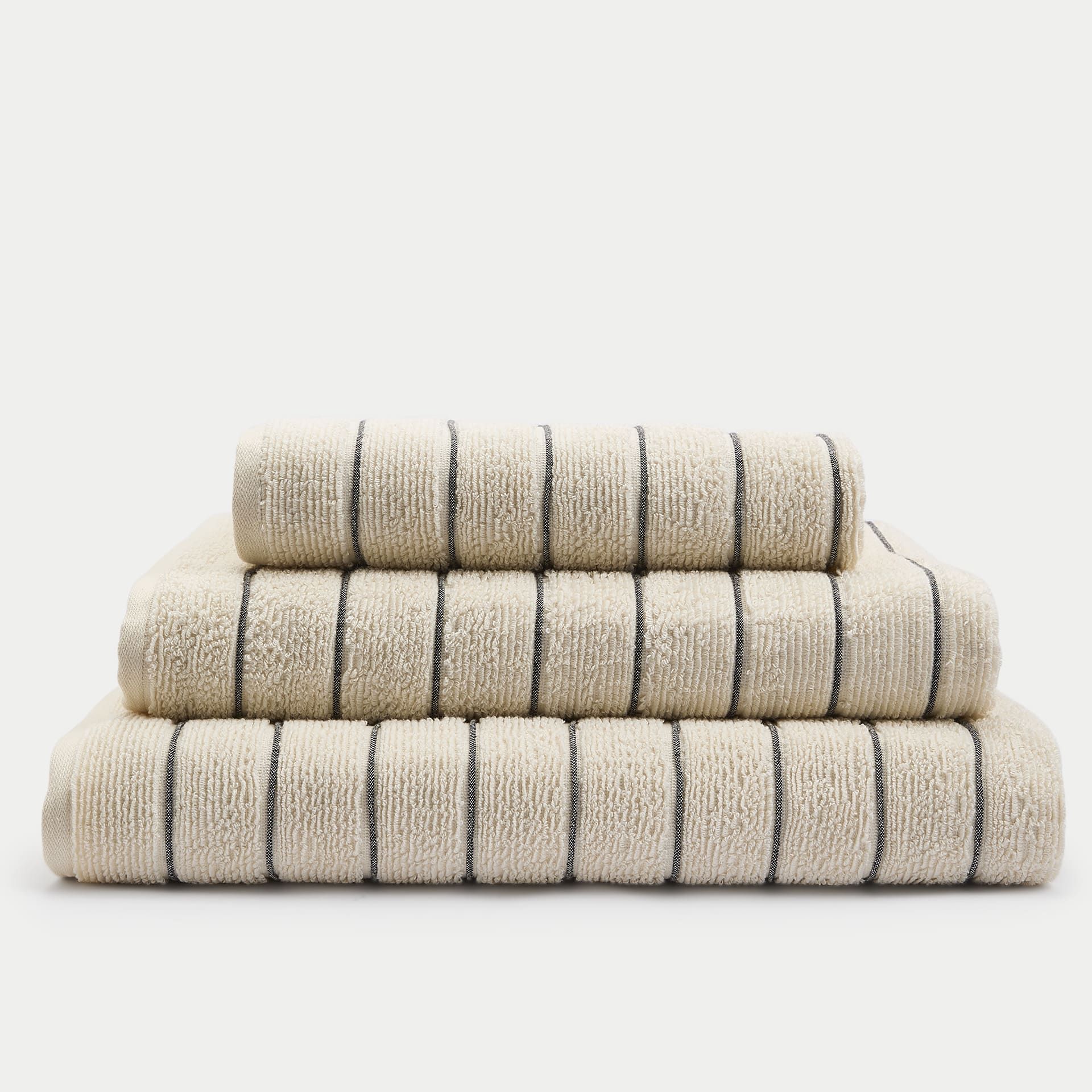 Pure Cotton Textured Striped Towel