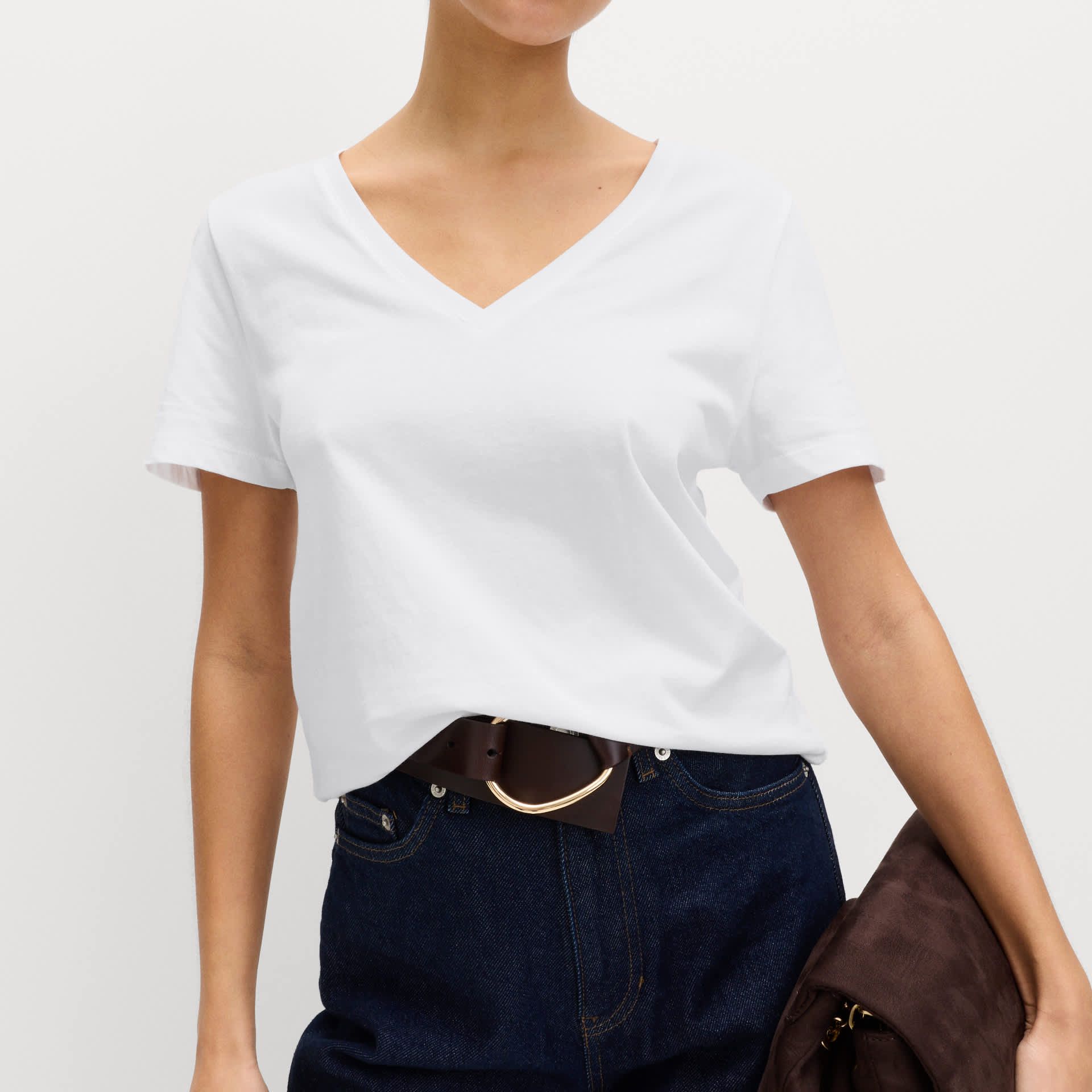 Pure Cotton V-Neck T-Shirt