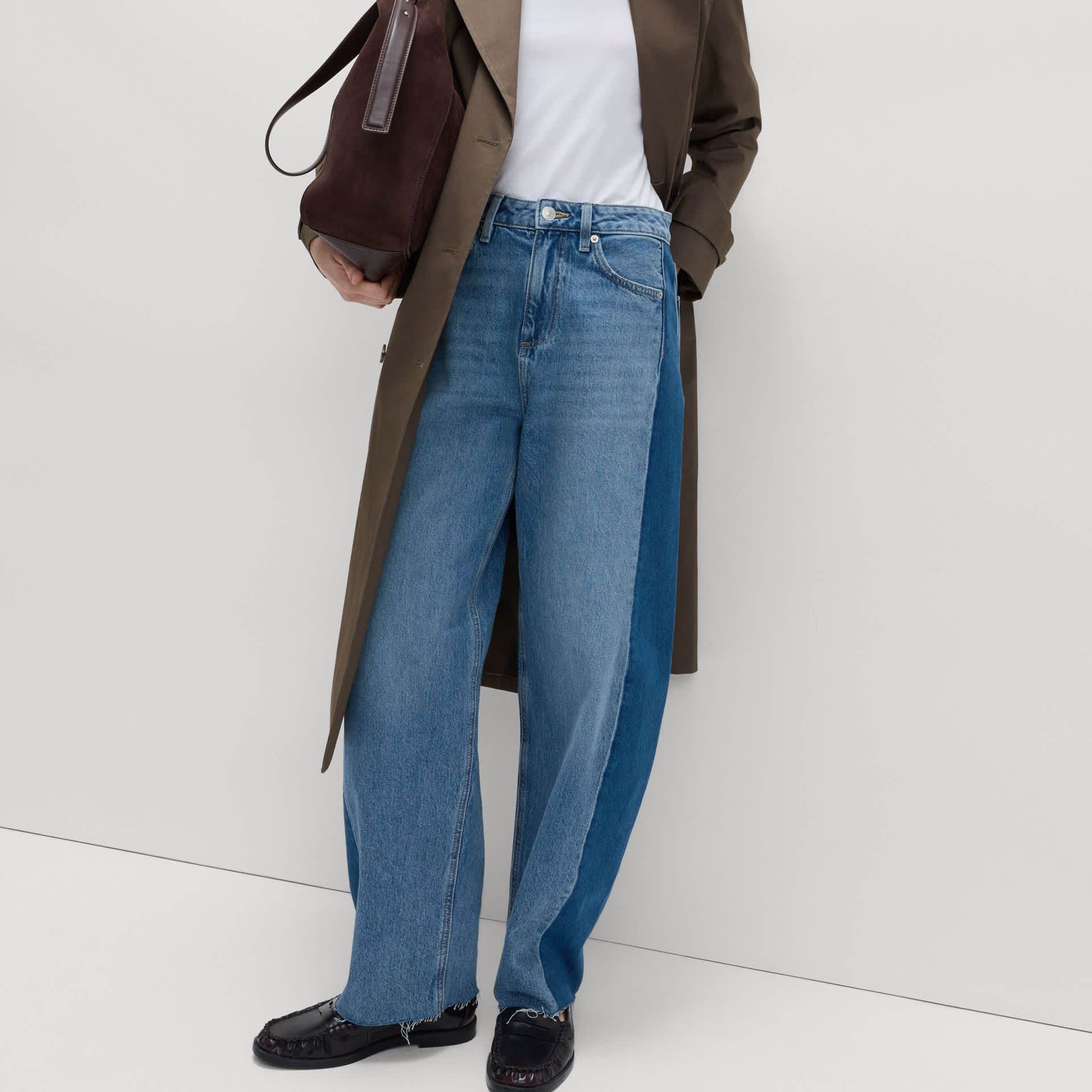 Mid Rise Barrel Jeans