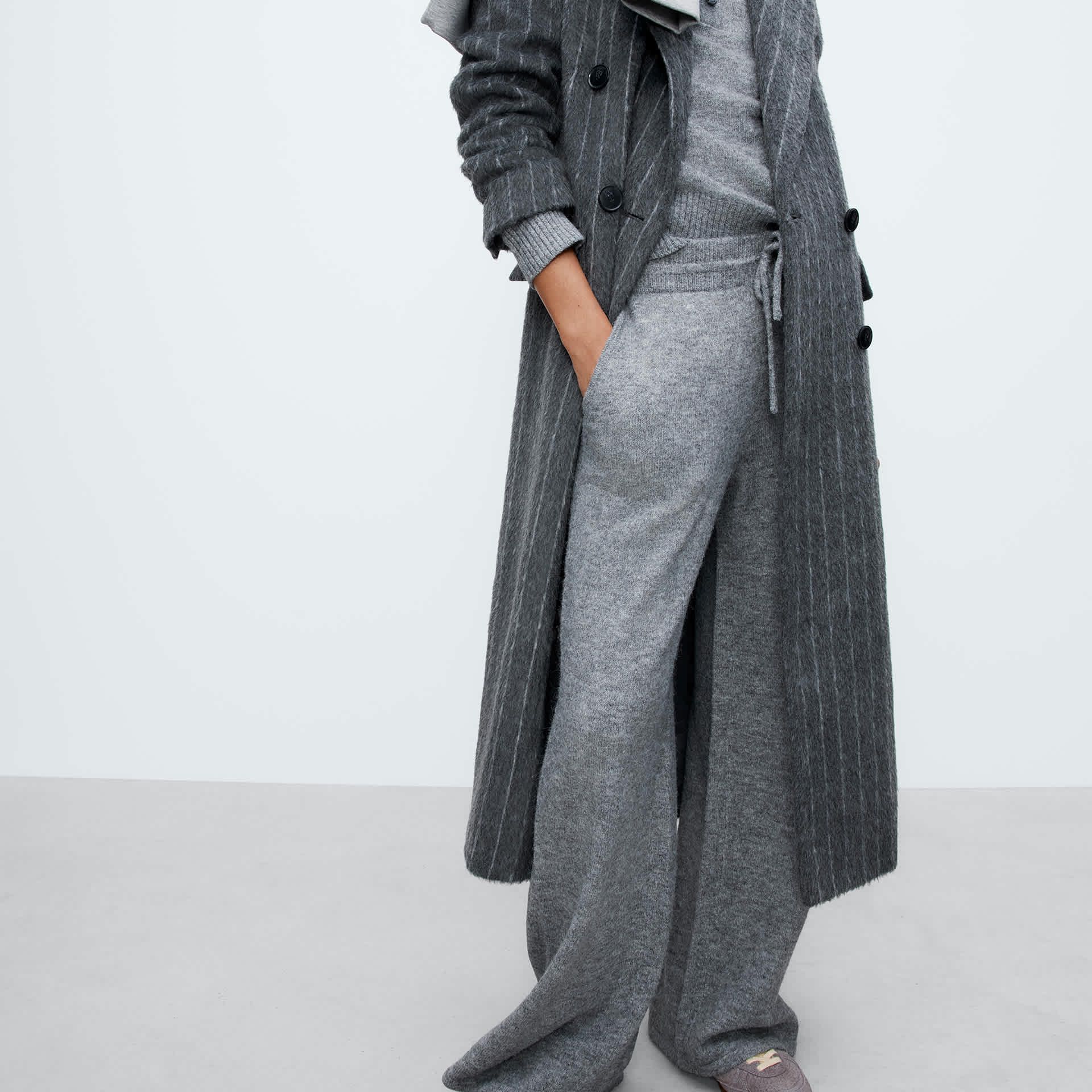 Wide Leg Knitted Trousers