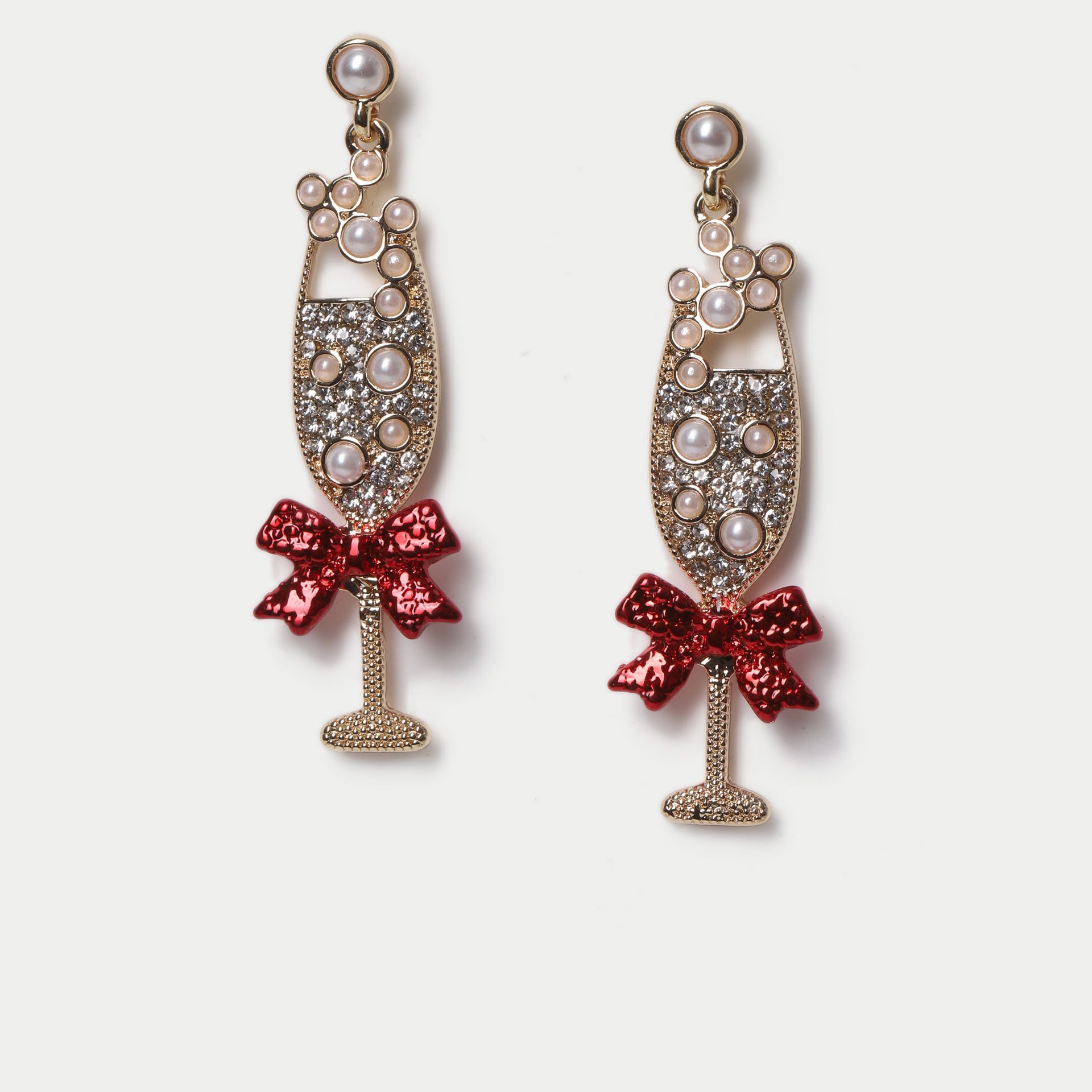 Pearl Champagne Drop Earrings