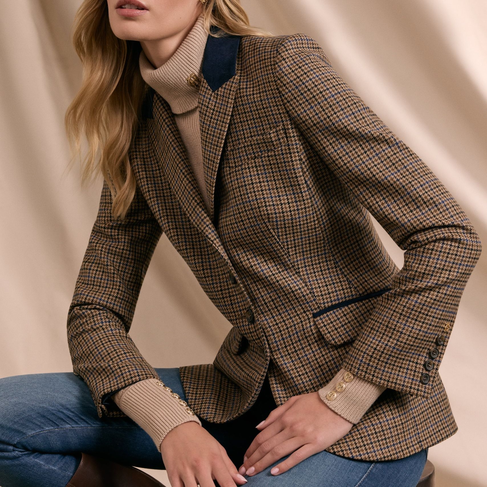 Hacking Jacket (abbot Check Tweed)