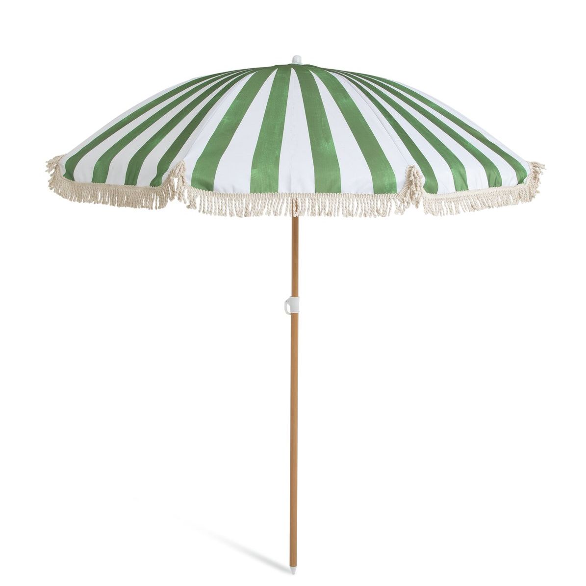 Habitat Sunbeam 1.6m Garden Parasol - Green &amp;amp; White