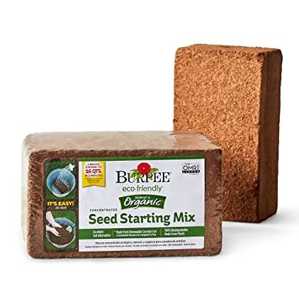 Burpee Organic Coconut Coir Concentrated Seed Starting Mix, 16 Quart