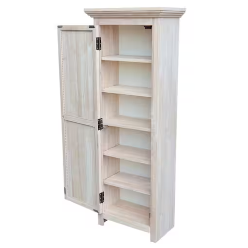 Home Depot, Solid Parawood Storage Cabinet in Unfinished Wood
