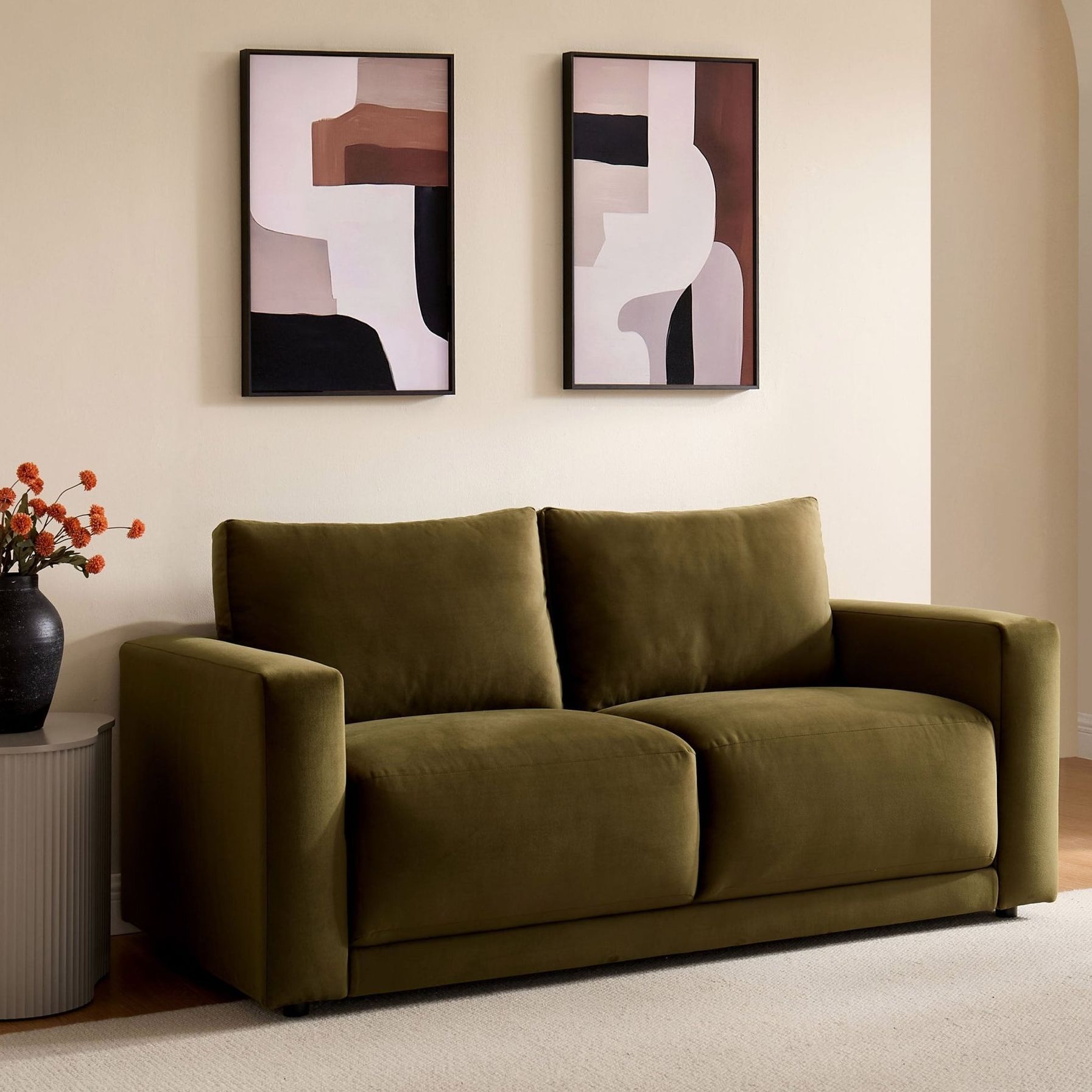 Chicago 2 Seater Sofa - Rich Green