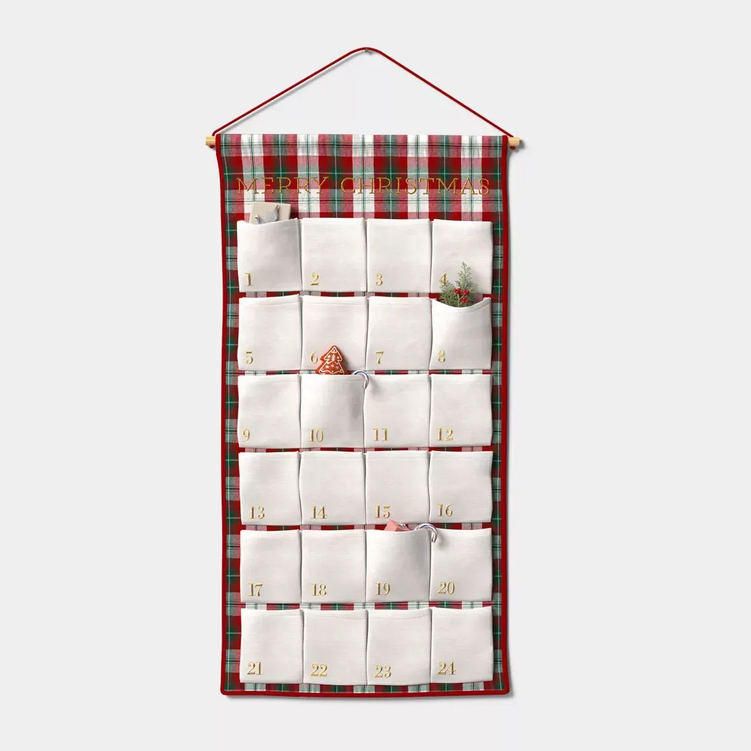 Oversized Merry Christmas Countdown Calendar Cream - Thresholdu0026#8482;