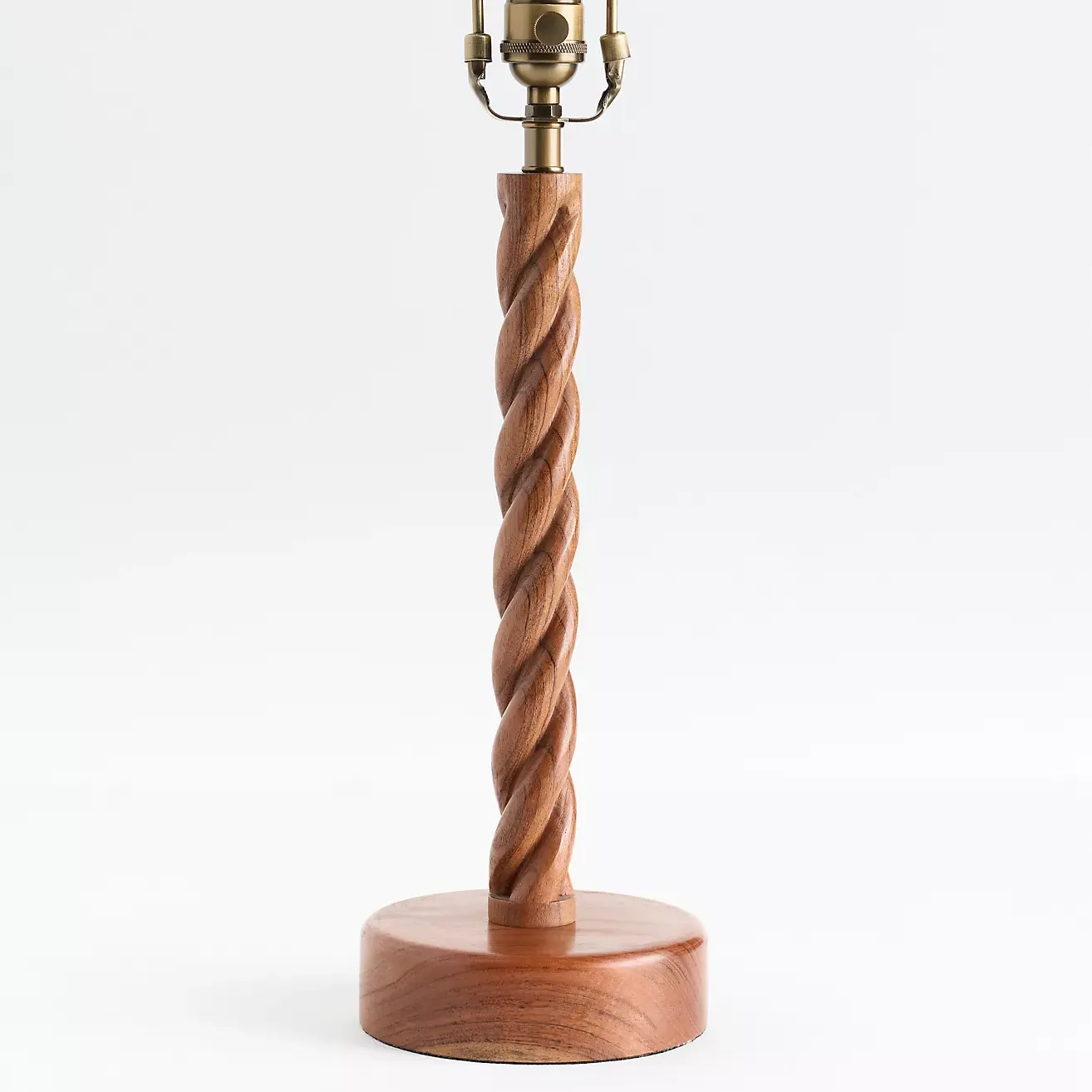 Twisted Wood Table Lamp Base