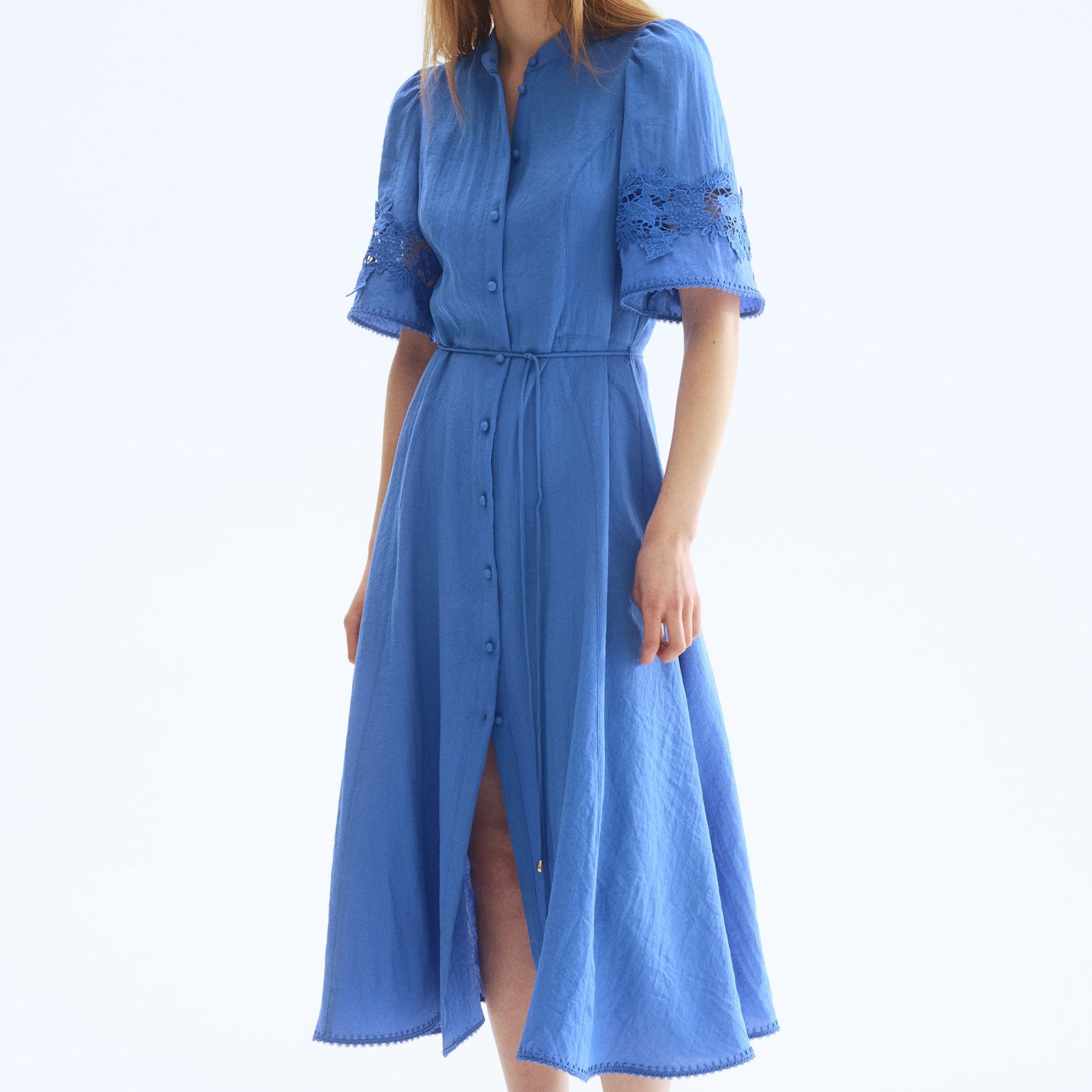H&amp;amp;M Crinkled Broderie Anglaise Dress