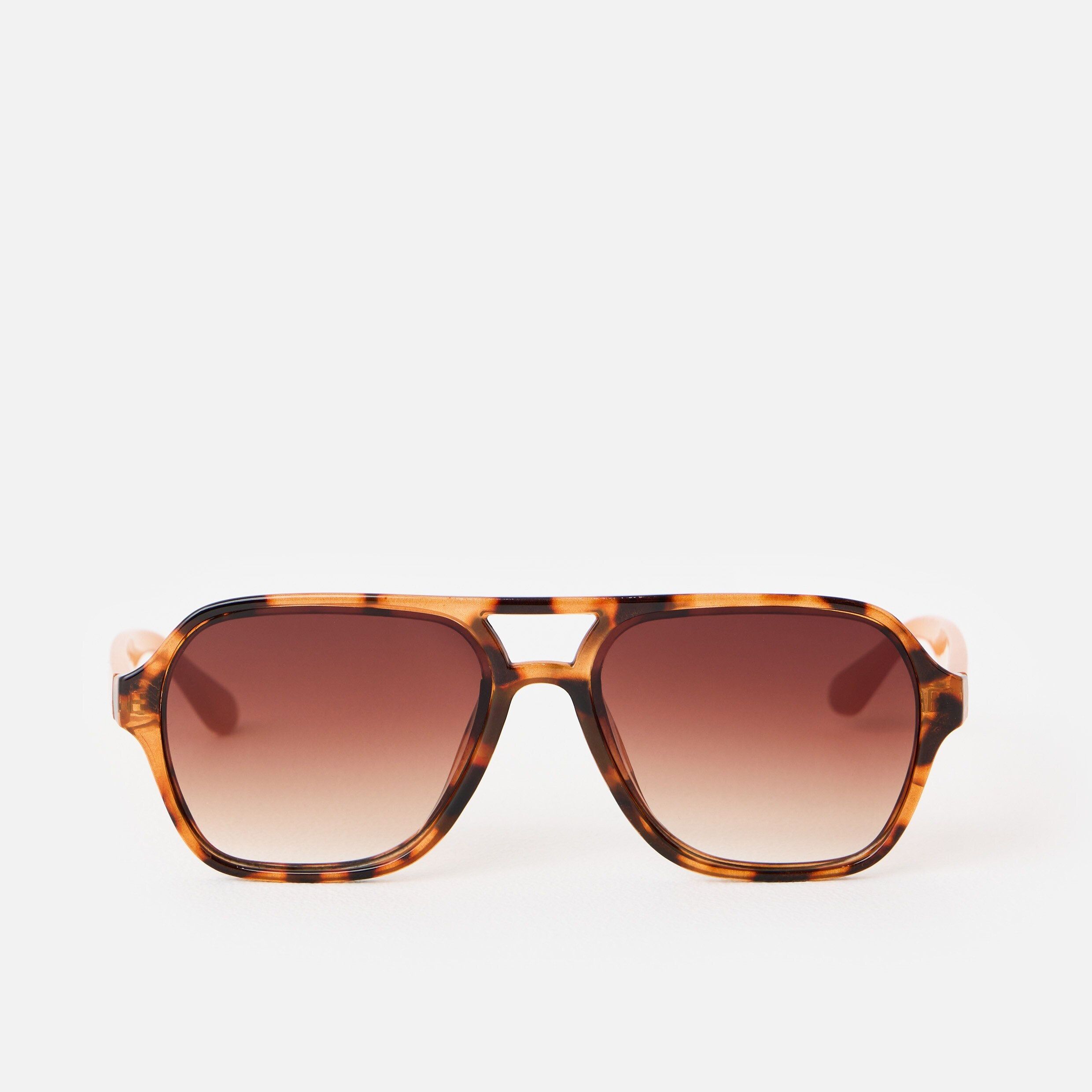 Amber Faux Tortoiseshell Double Bridge Sunglasses | Oliver Bonas