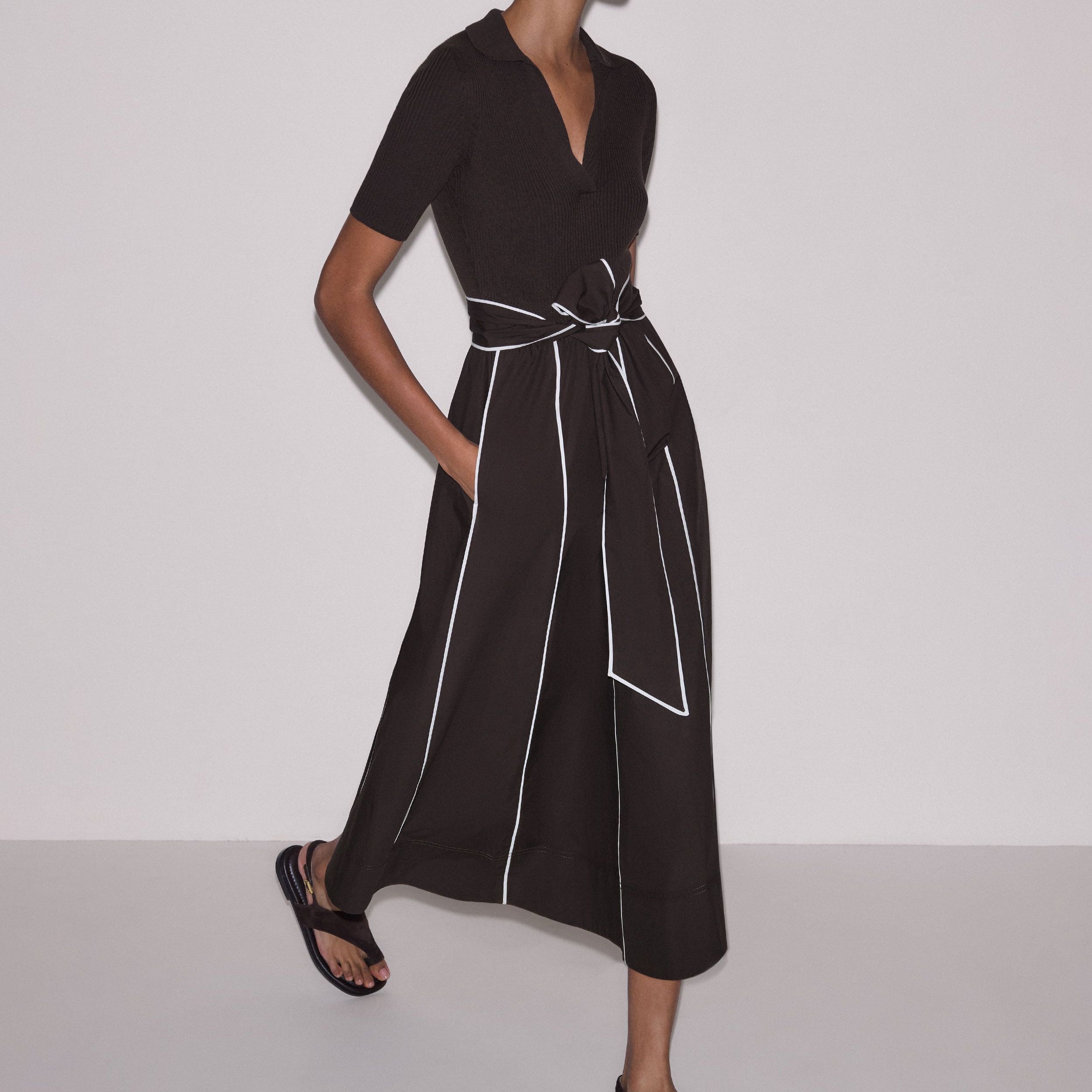 Mixed Media Midi Dress