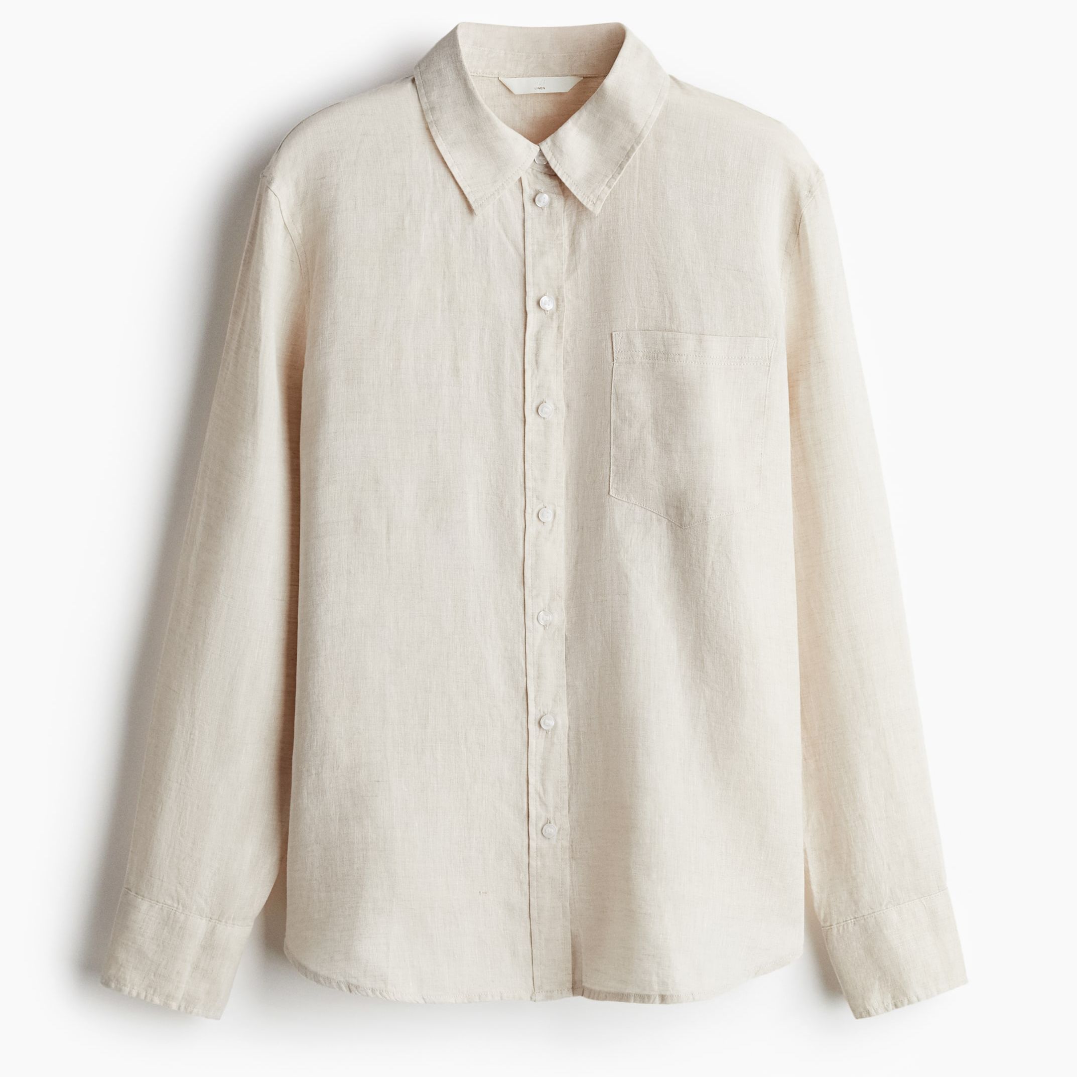 H&amp;amp;M Light Beige Linen Shirt