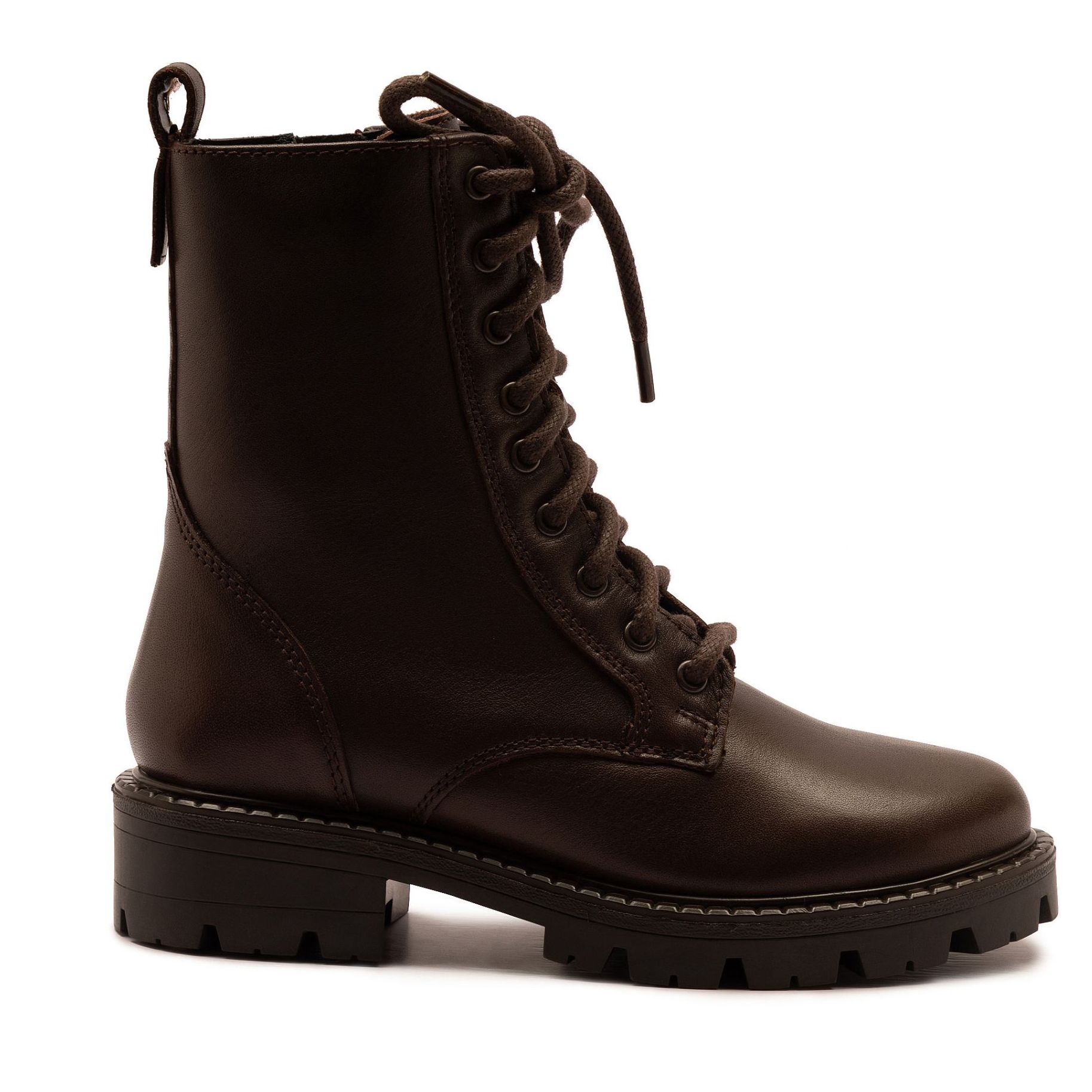 Nala Leather Lace-Up Combat Boots