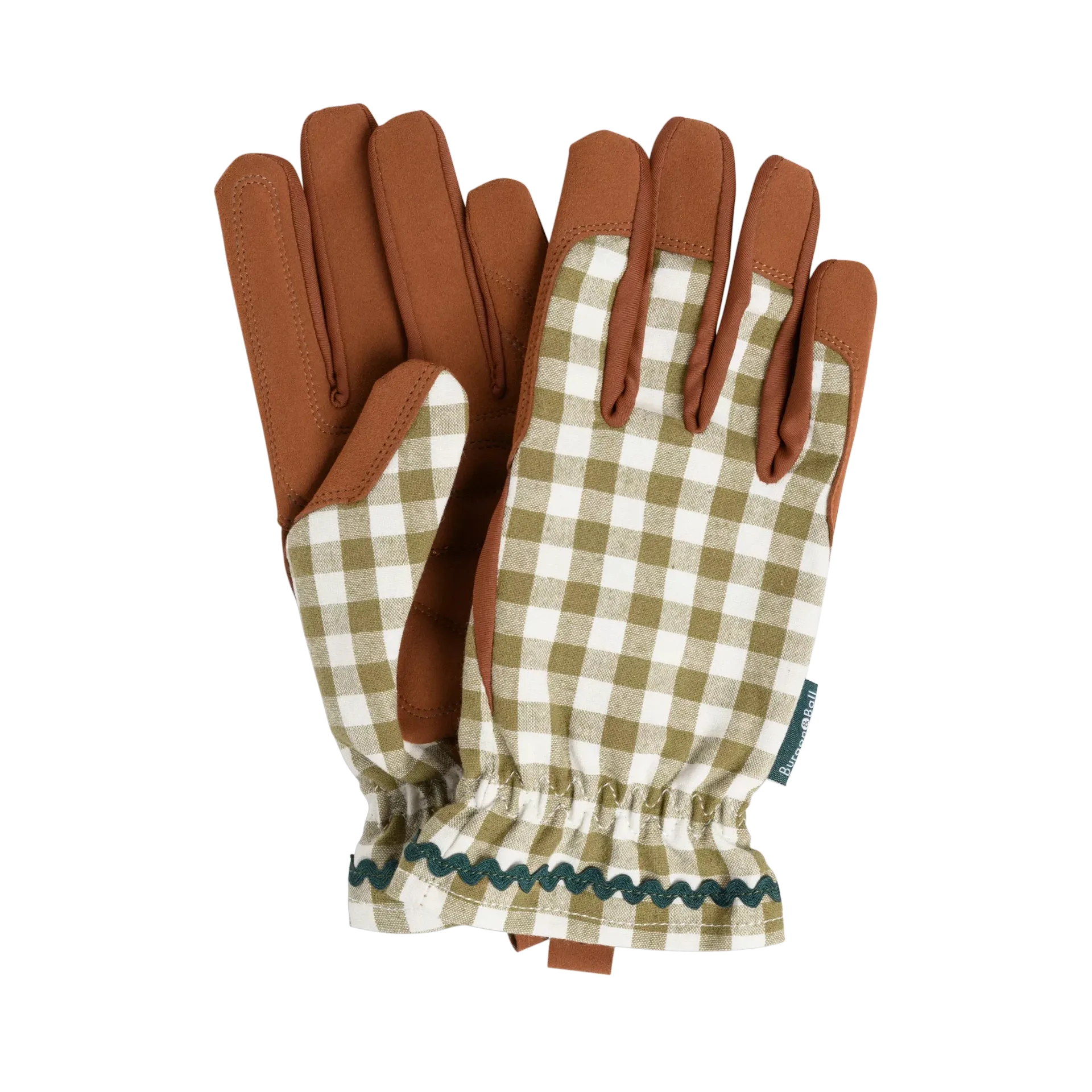 Burgon &amp;amp; Ball Gingham Gardening Gloves, Olive