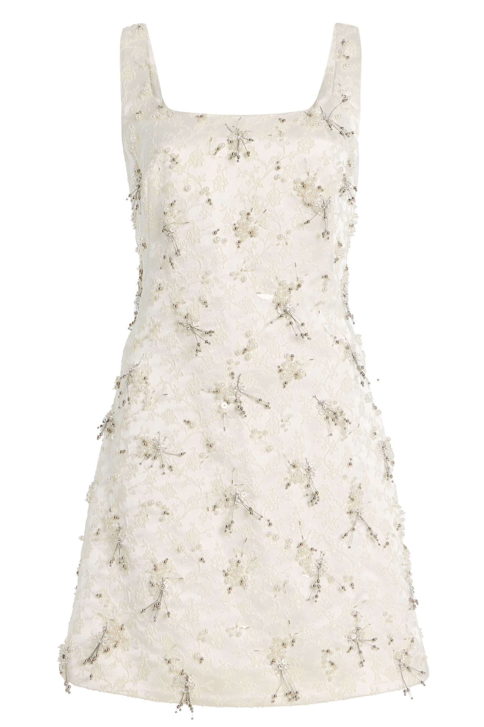 Viva Embellished Floral-Embroidered Satin Mini Dress
