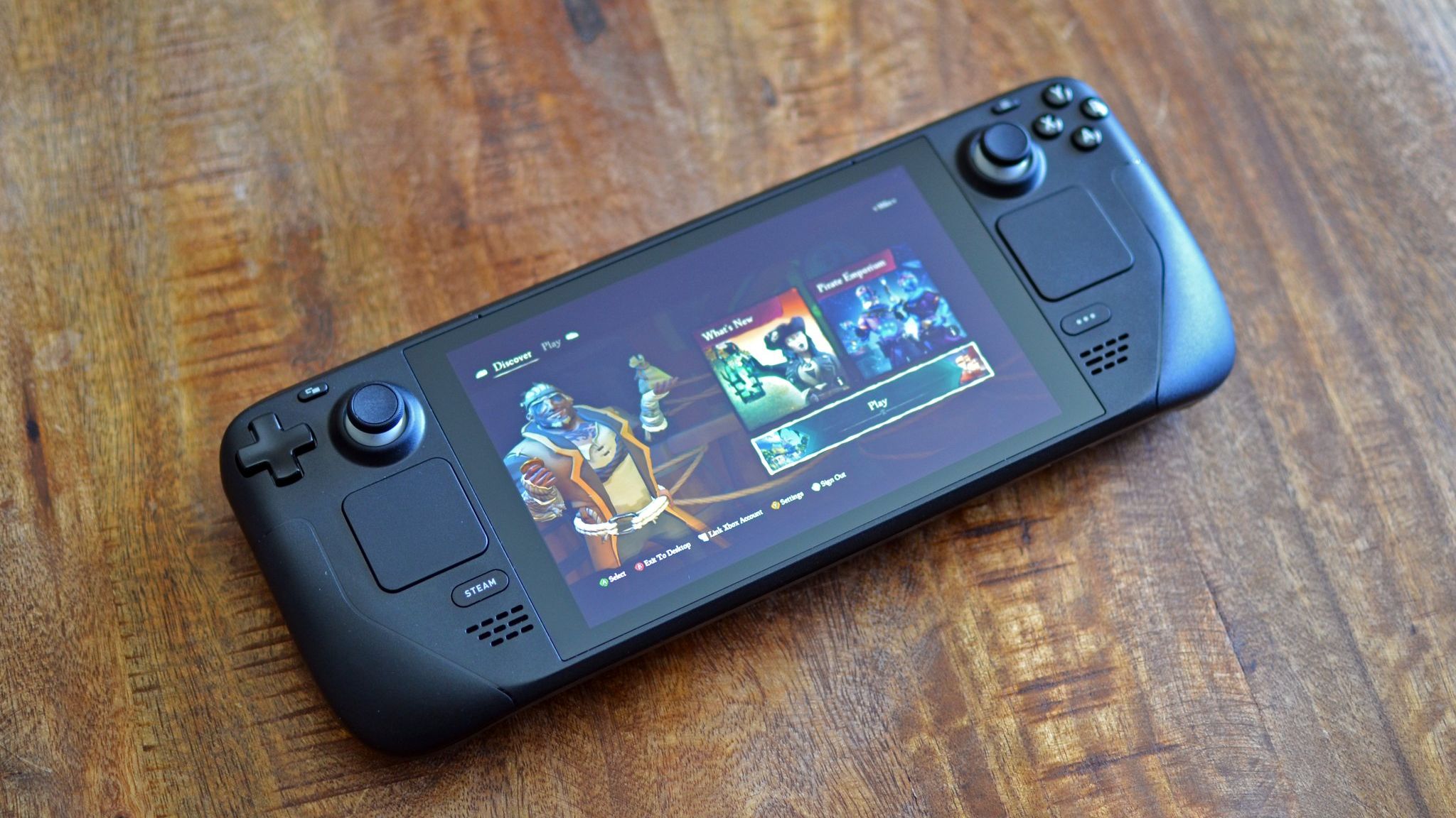 Steam Deck playing Sea of Thieves