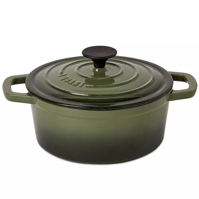 Macy's, Smith and Clark Green 3-Quart Enameled Cast Iron Dutch Oven