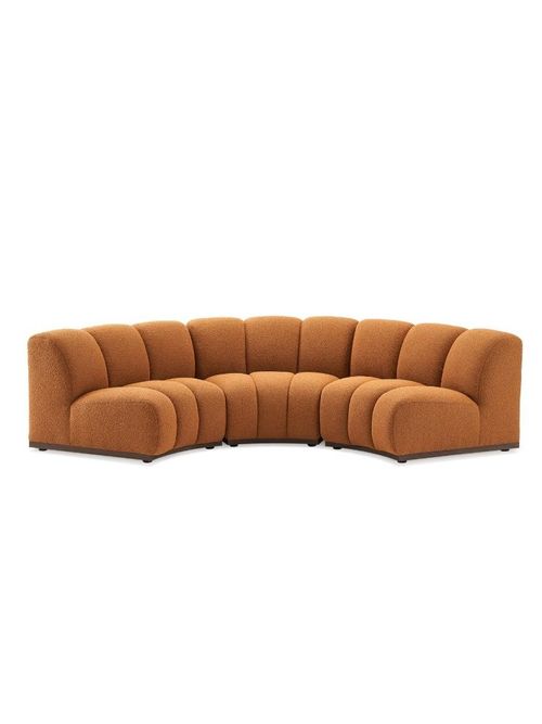 Marlow Performance Boucl&eacute; Curve 3 Seater Sofa