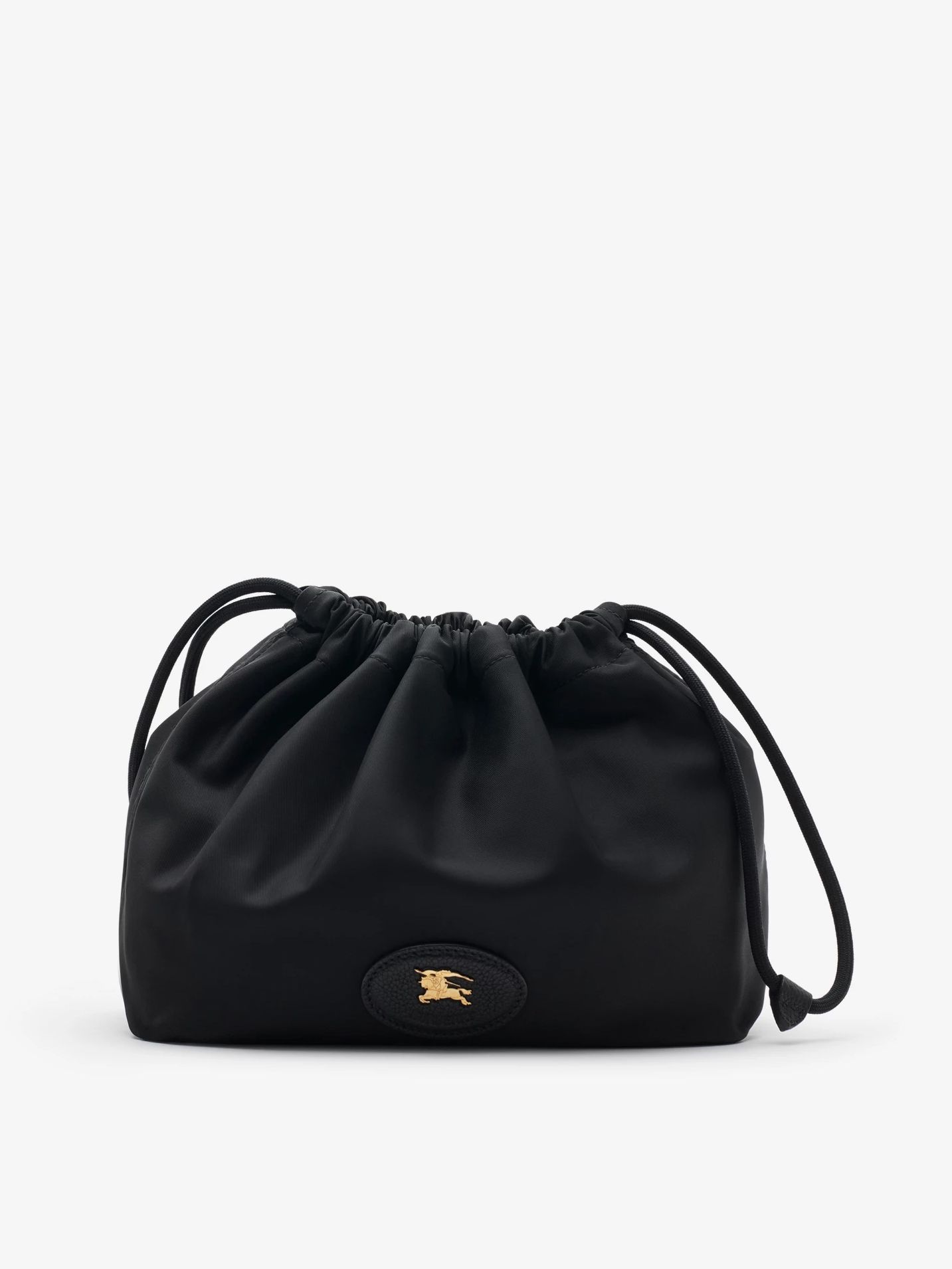 Reversible Horseshoe Drawstring Pouch​ in Black - Women, Nylon | Burberry&reg; Official