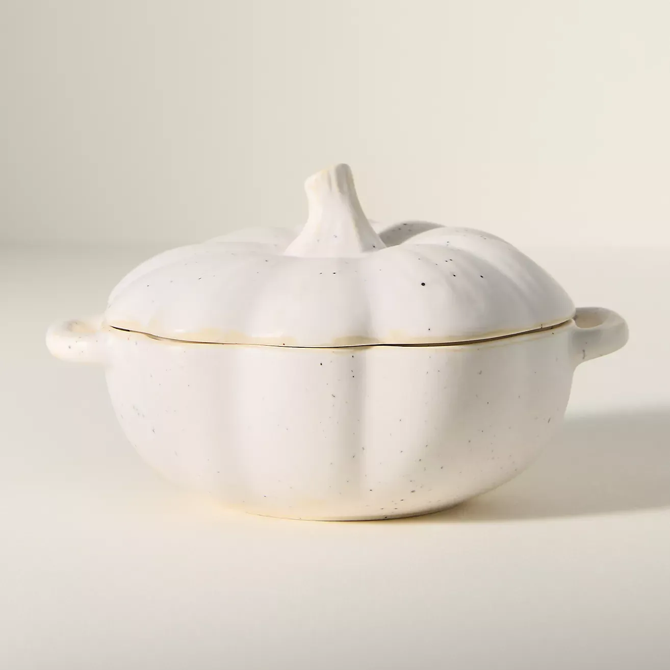 Speckled Stoneware Pumpkin Cocotte