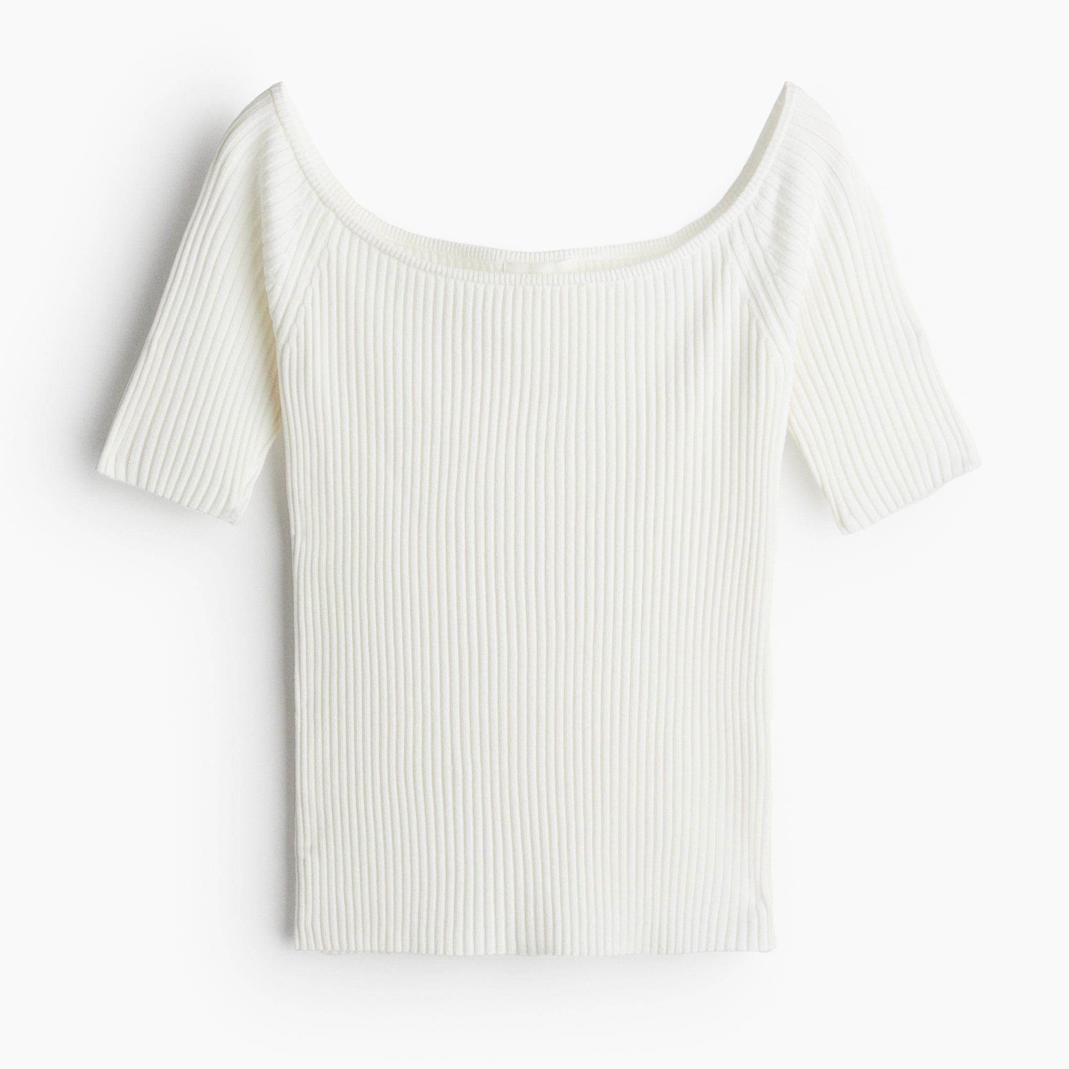 Rib-Knit Off-The-Shoulder Top