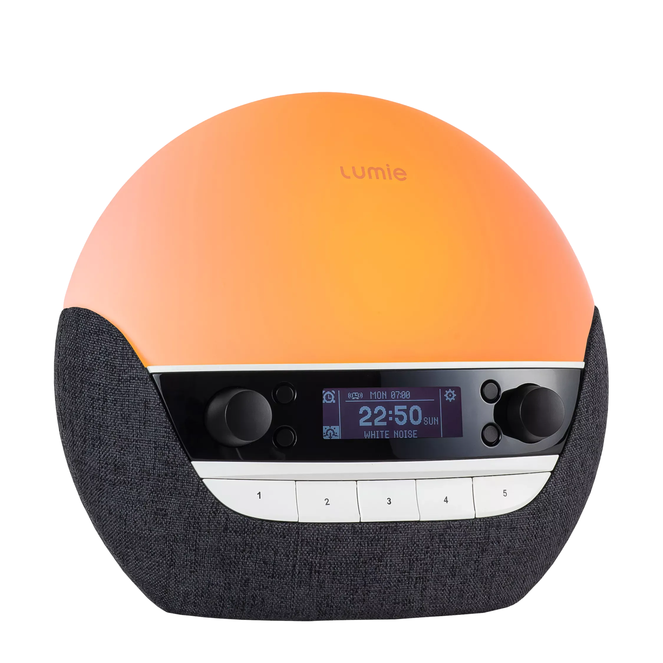 Lumie Bodyclock Luxe 750dab Wake Up to Daylight Table Lamp, Dark Grey
