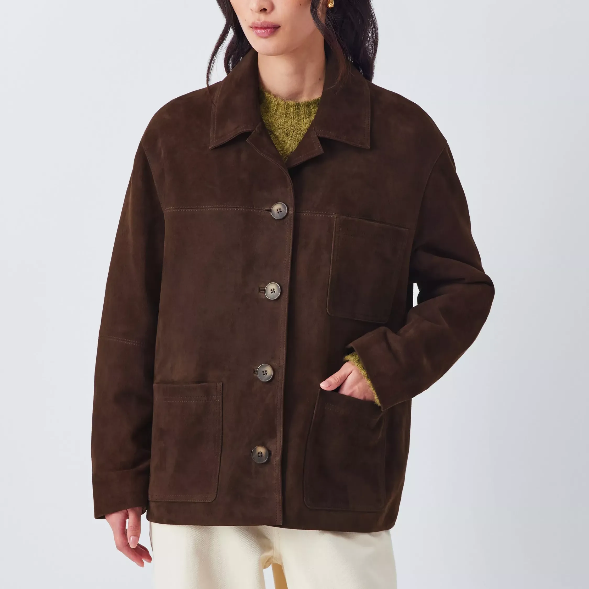 And/or Serena Pure Suede Jacket, Chocolate