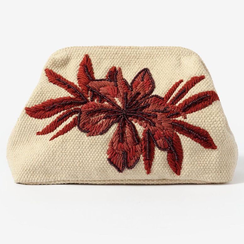 Mint Velvet Eve Embroidered Clutch