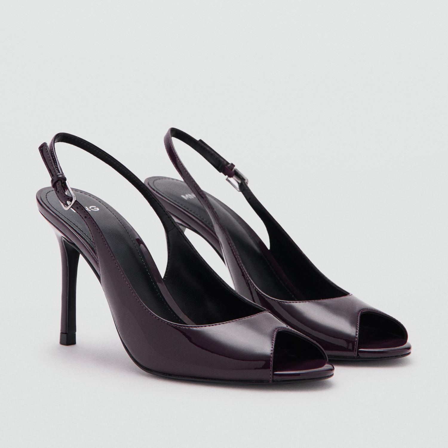 Patent Leather Peep-Toe Stiletto Shoes - Women | Mango United Kingdom