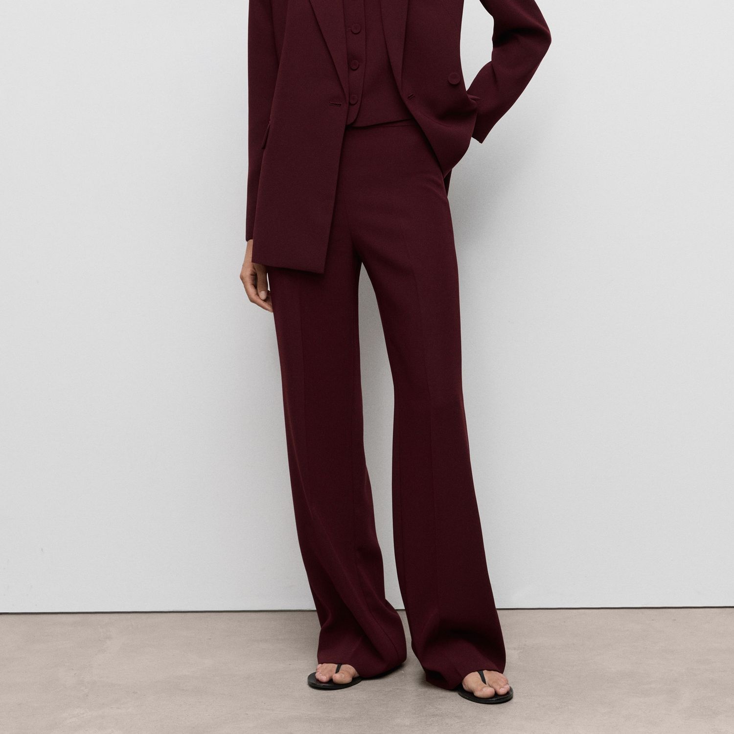 Straight Mid-Rise Suit Pants - Women | Mango Usa