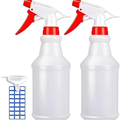 Johnbee Empty Spray Bottles (16oz/2pack) - Adjustable Spray Bottles for Cleaning Solutions - No Leak and Clog - Hdpe Spray Bottle for Plants, Pet, Vinegar, Bbq, and Rubbing Alcohol
