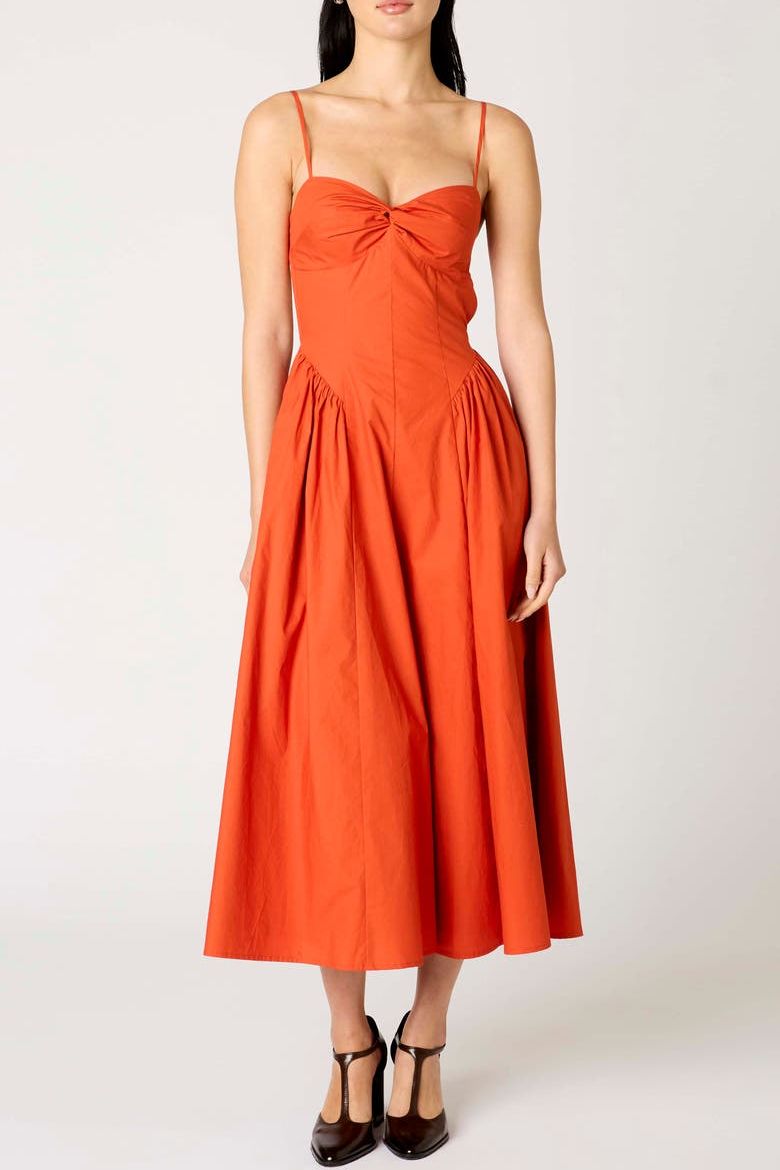 Destene Back Cutout Fit &amp;amp; Flare Maxi Dress