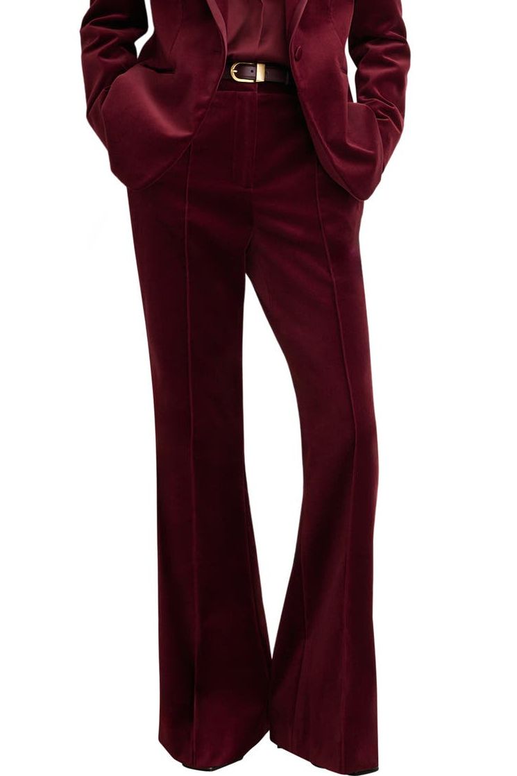 Wren Velvet Flared Tuxedo Pants