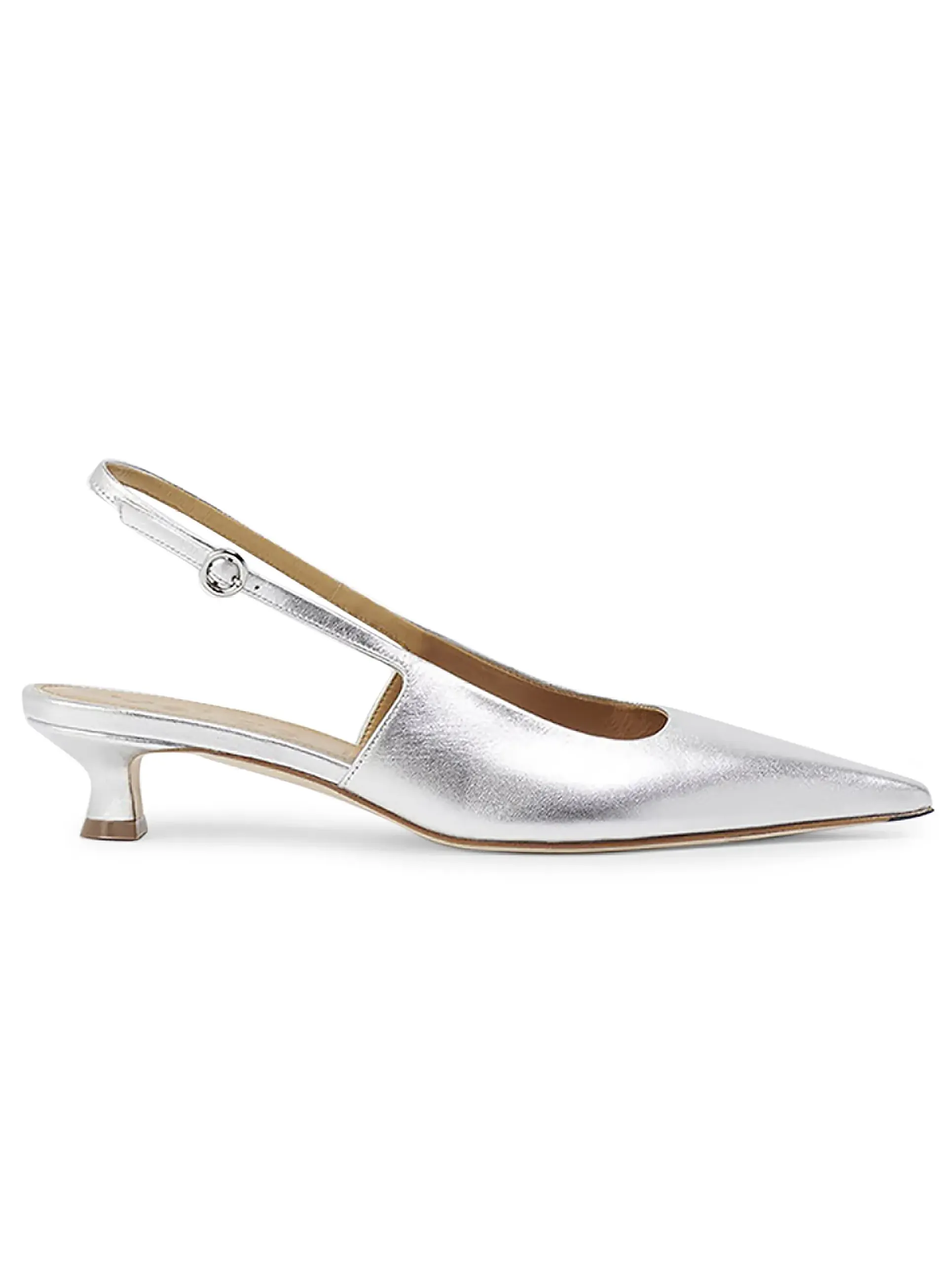 Catrina Leather 35mm Kitten-Heel Slingback Pumps