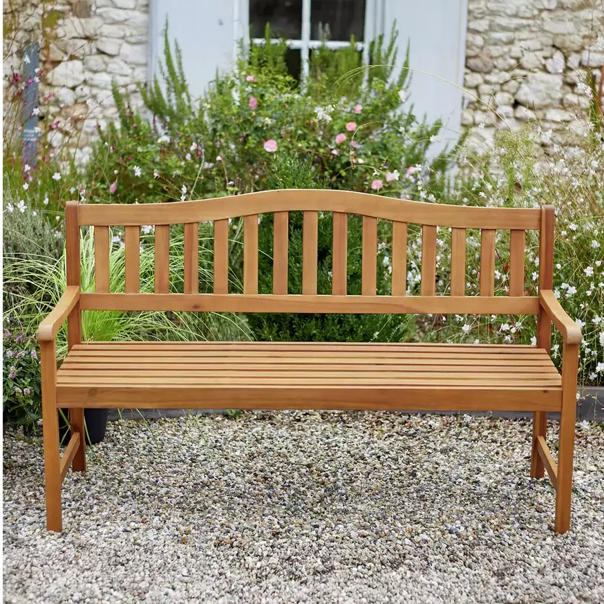 Argos Home, Argos Home Henrietta 3 Seater Wooden Garden Bench