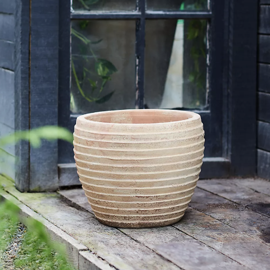 Anthropologie, Antiqued Ring Ceramic Planter